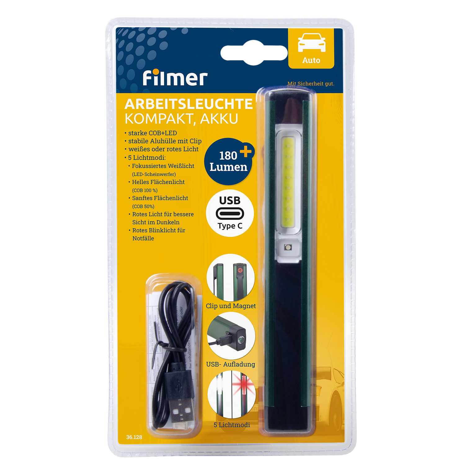 Arbeitsleuchte Kompakt aus Alu