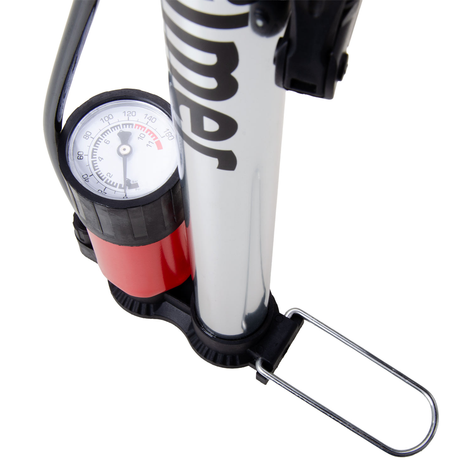 Standluftpumpe mit Manometer Aluminium
