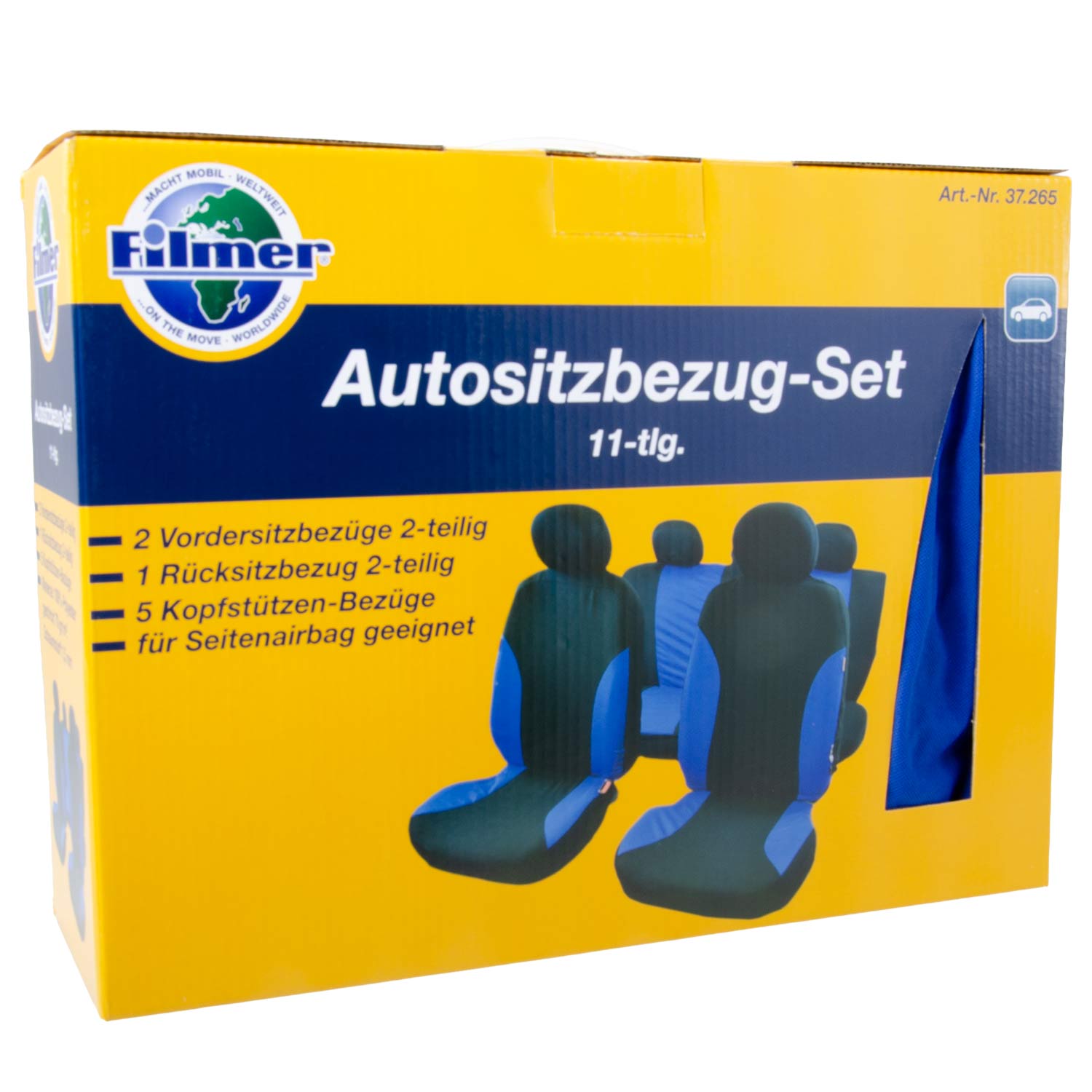 Autositzbezug-Set blau 11-tlg.