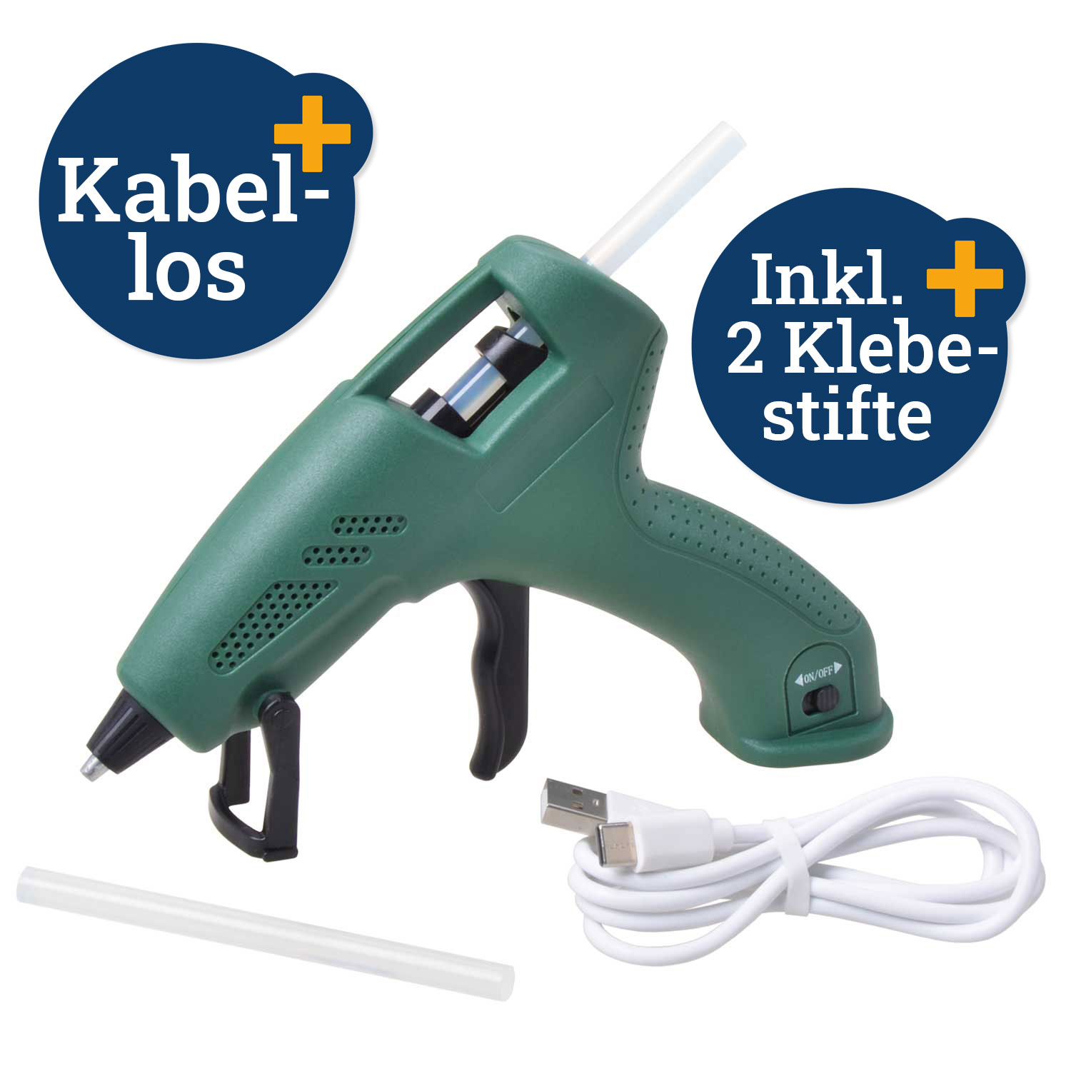 Heißklebepistole Akku, 7 mm,  PVC