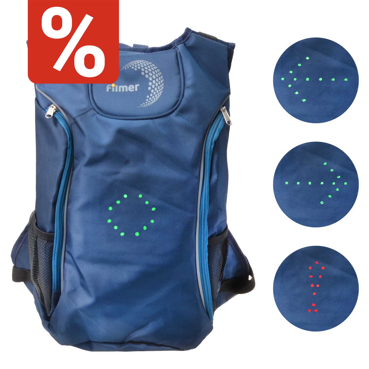 Rucksack mit Blinkfunktion