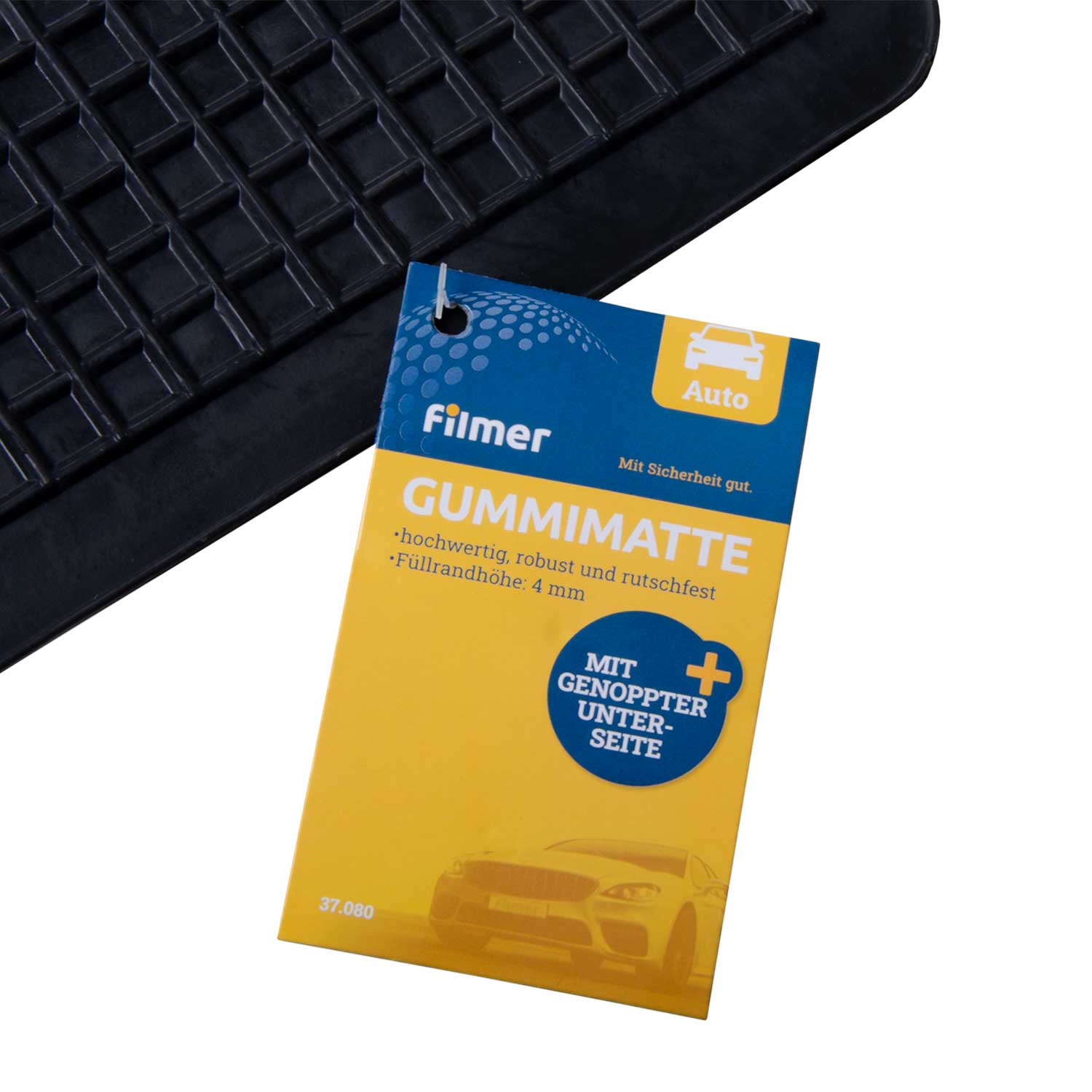 Fussmatte Wabenmuster 520 x 350 mm schwarz