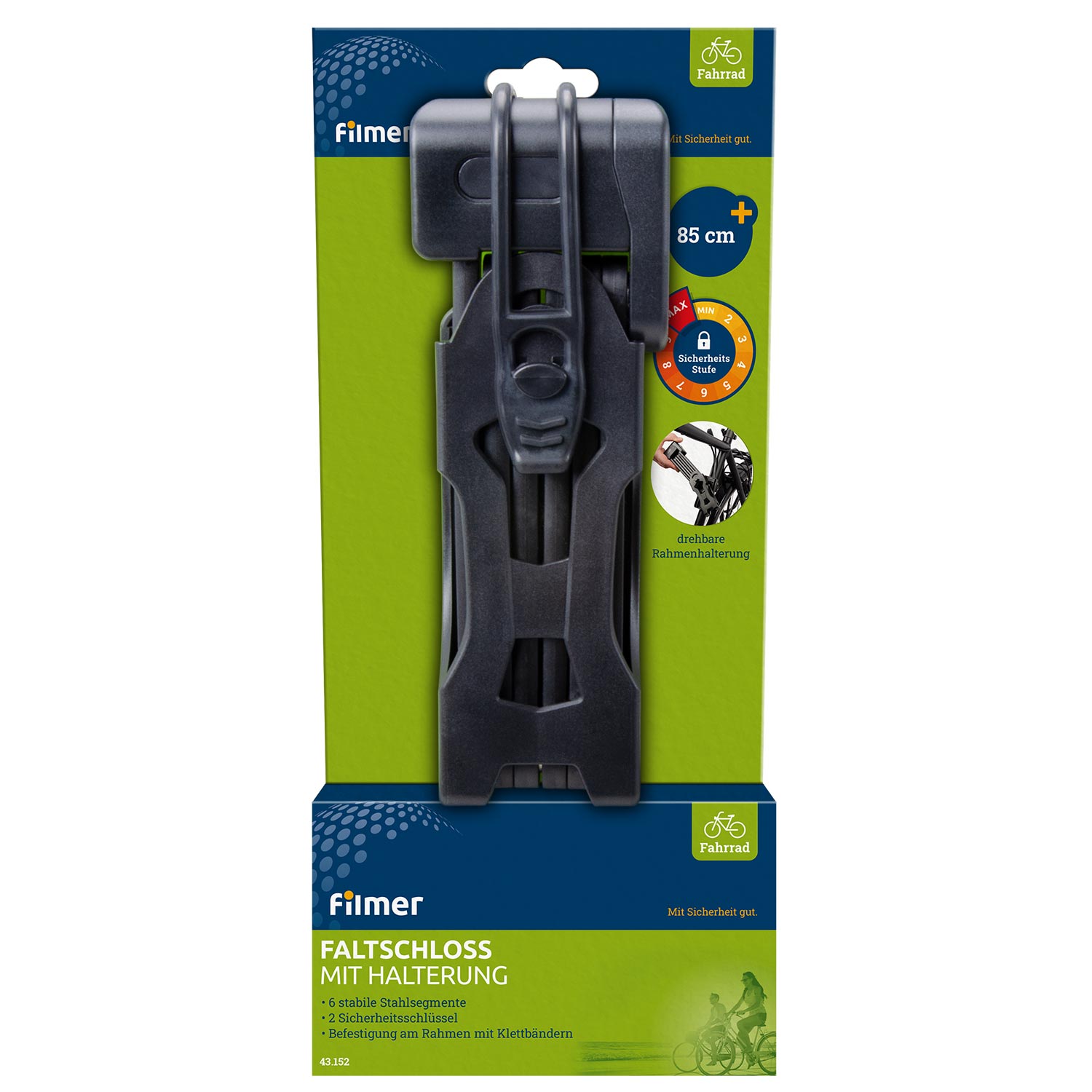 Faltschloss mit               Zylinderschloss