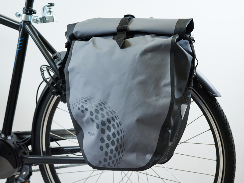 Fahrradtasche Trekking grau für Gepäckträger