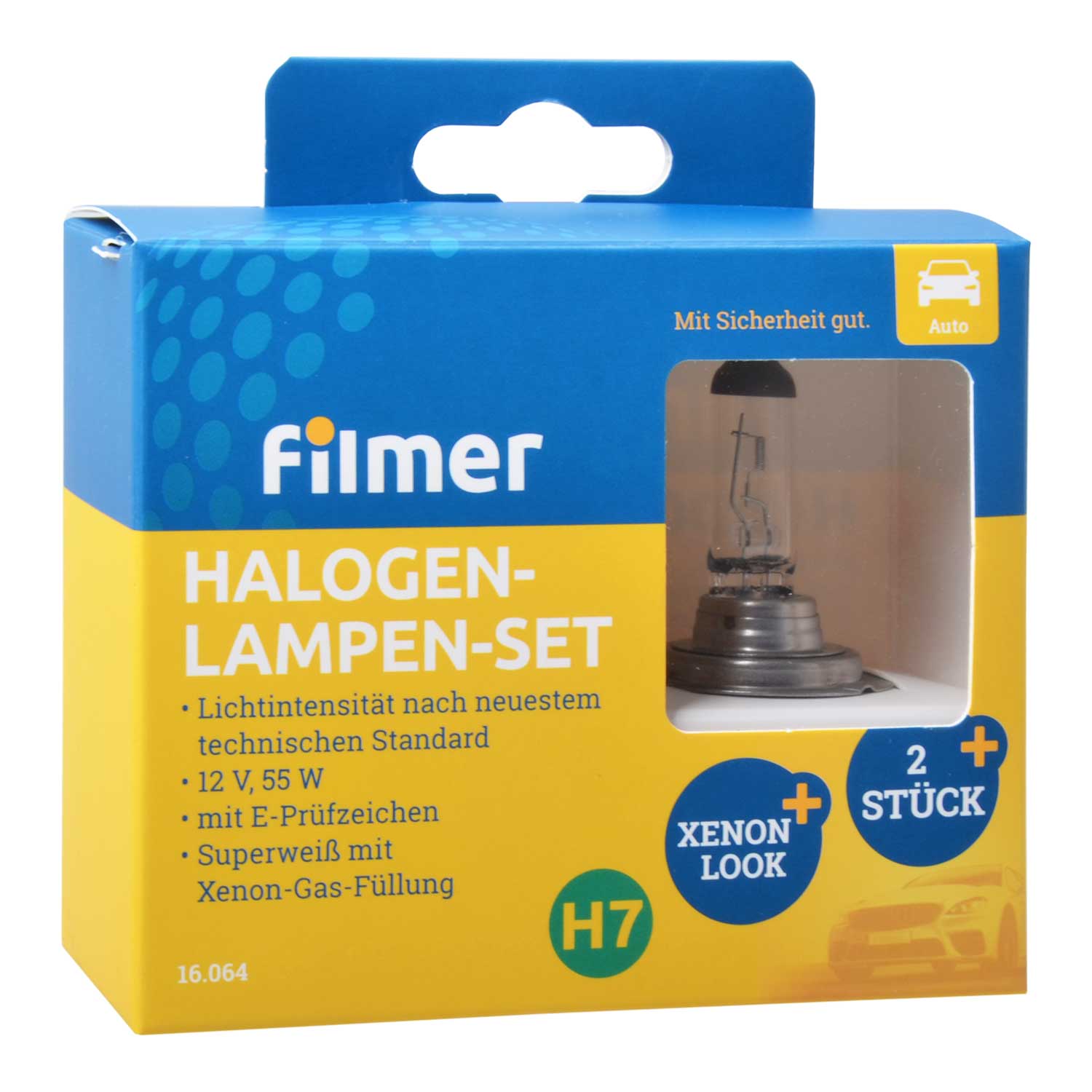 Filmer 16064 Halogenlampen-Set, H7 Xenon Paar : : Automotive