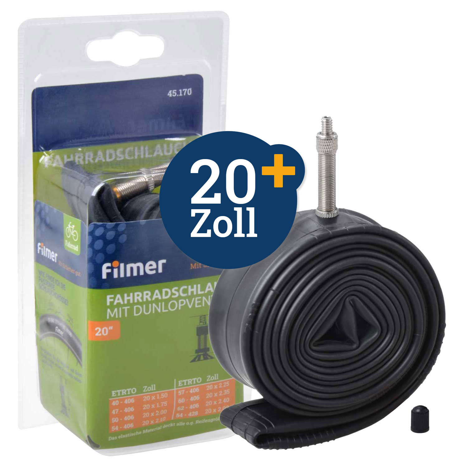 DB Fahrradschlauch 20 Zoll    Dunlop