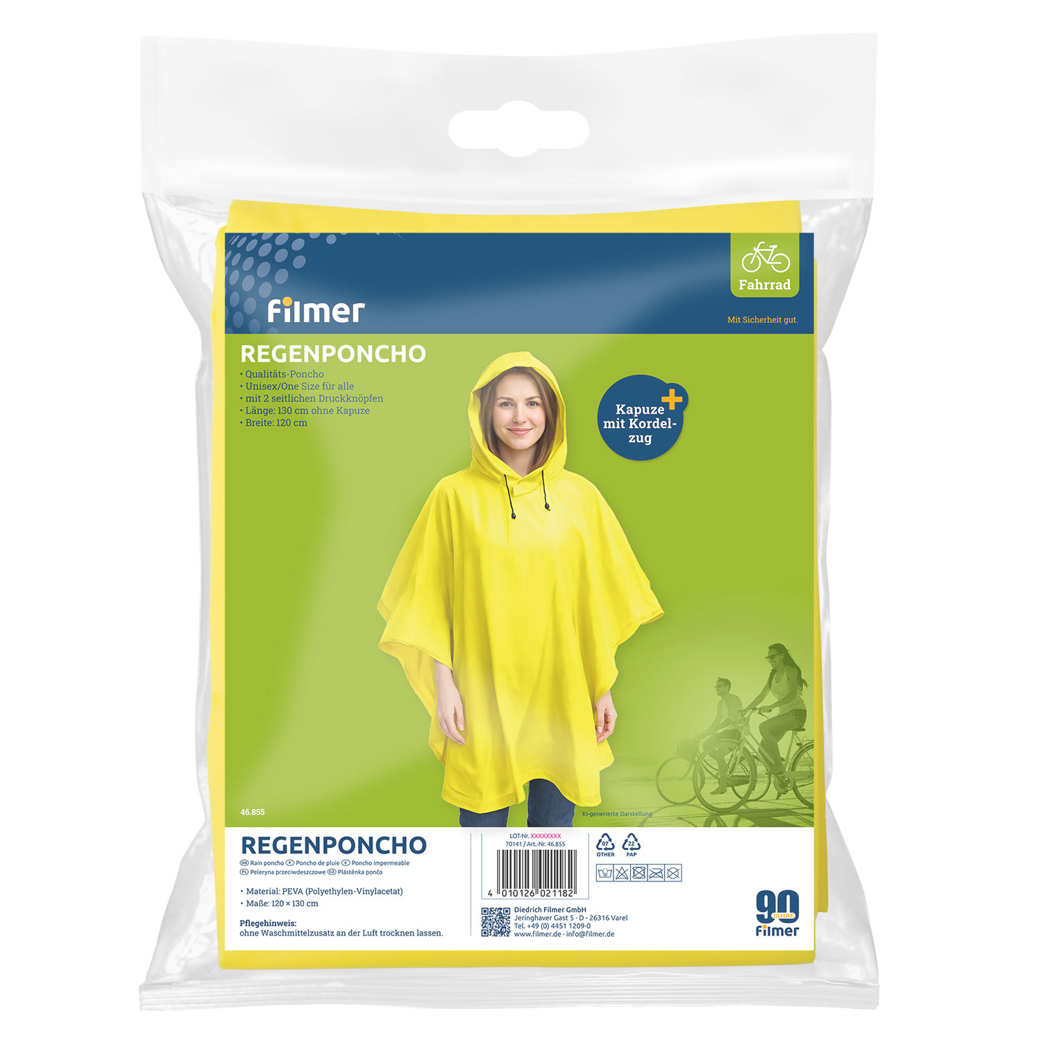 Regenponcho Quality gelb