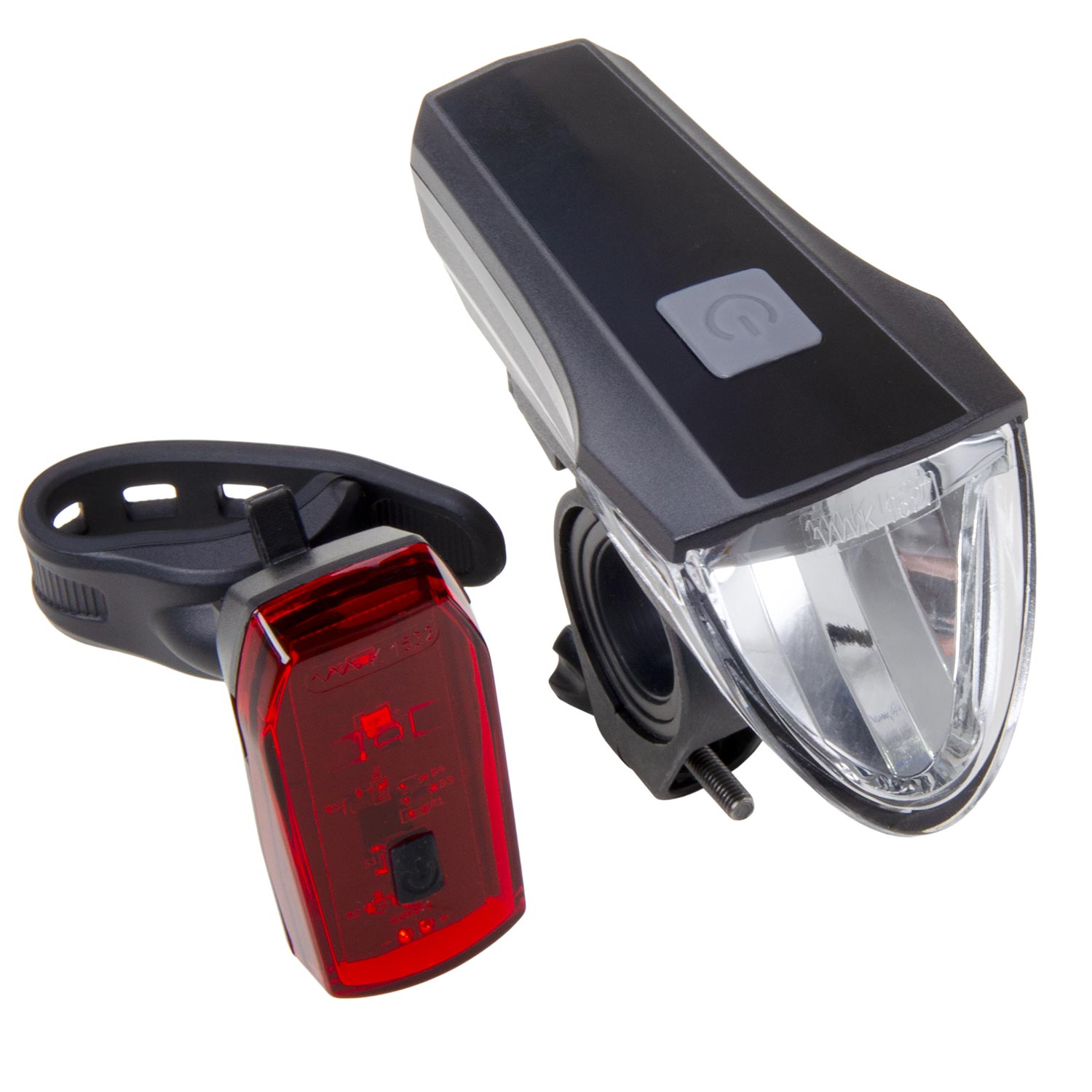 Fahrradbeleuchtungsset 60 Lux  m. Akku u. Helligkeitssensor
