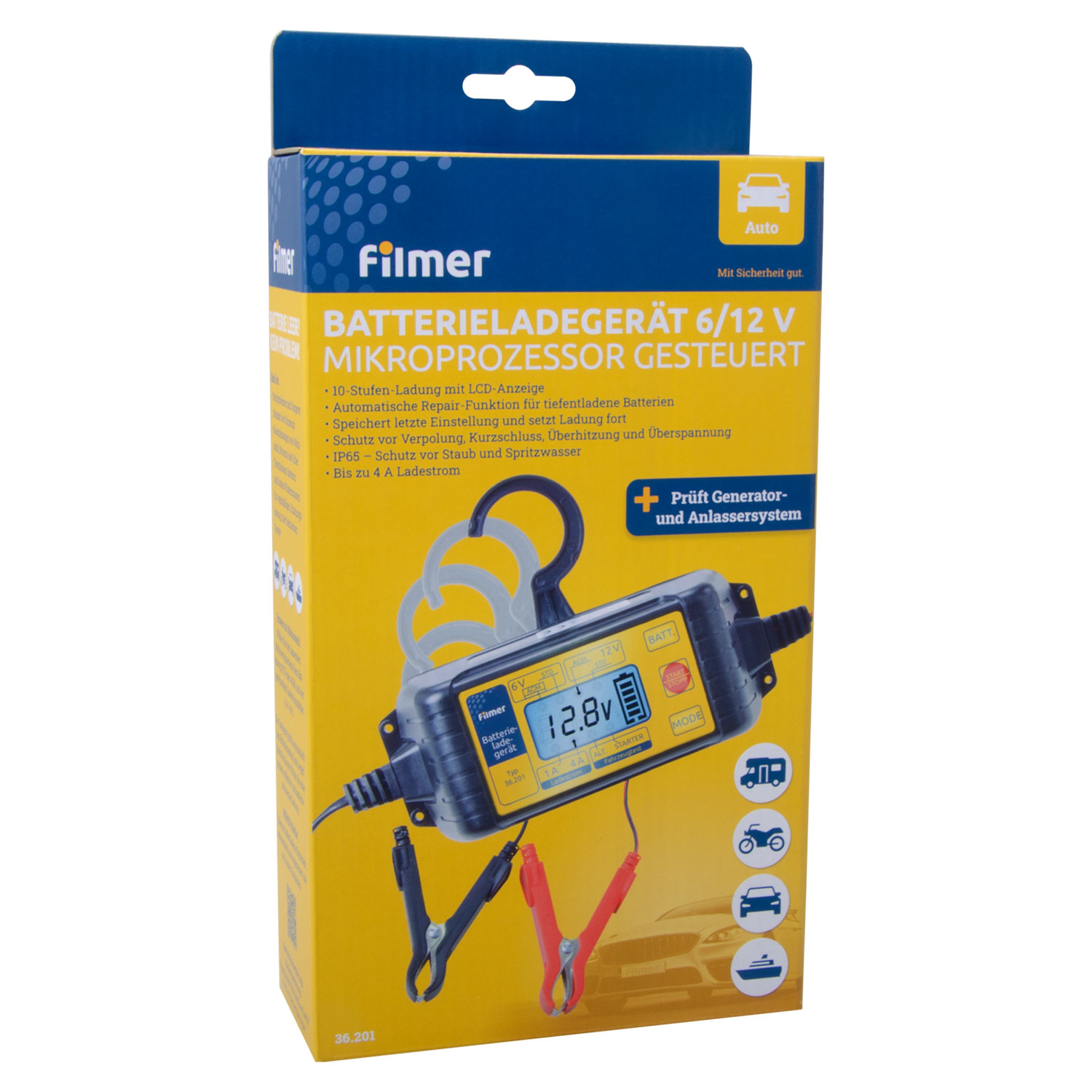 Batterieladegerät 6V/12V Microprozessor gesteuert