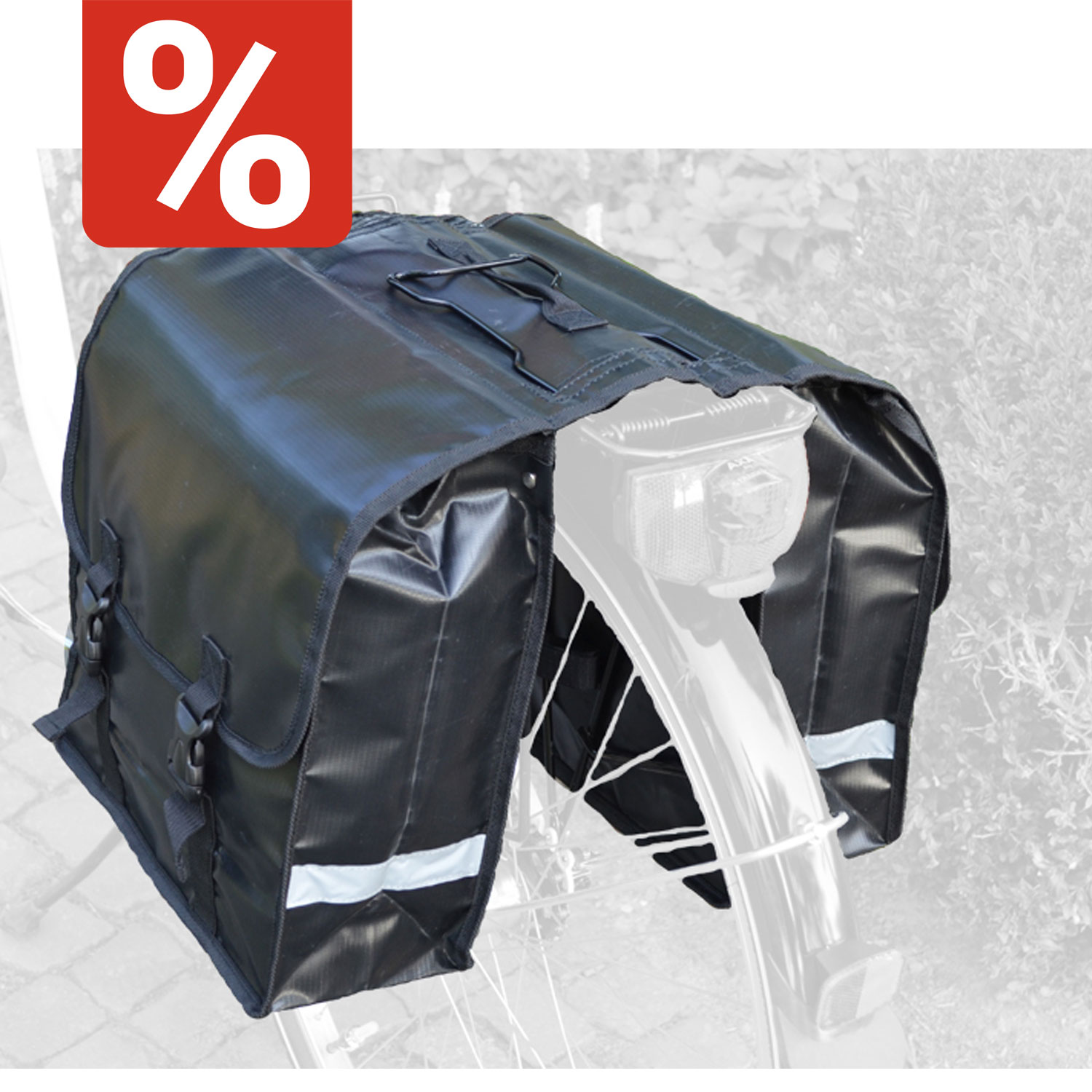 Tarpaulin-Doppeltasche schwarz