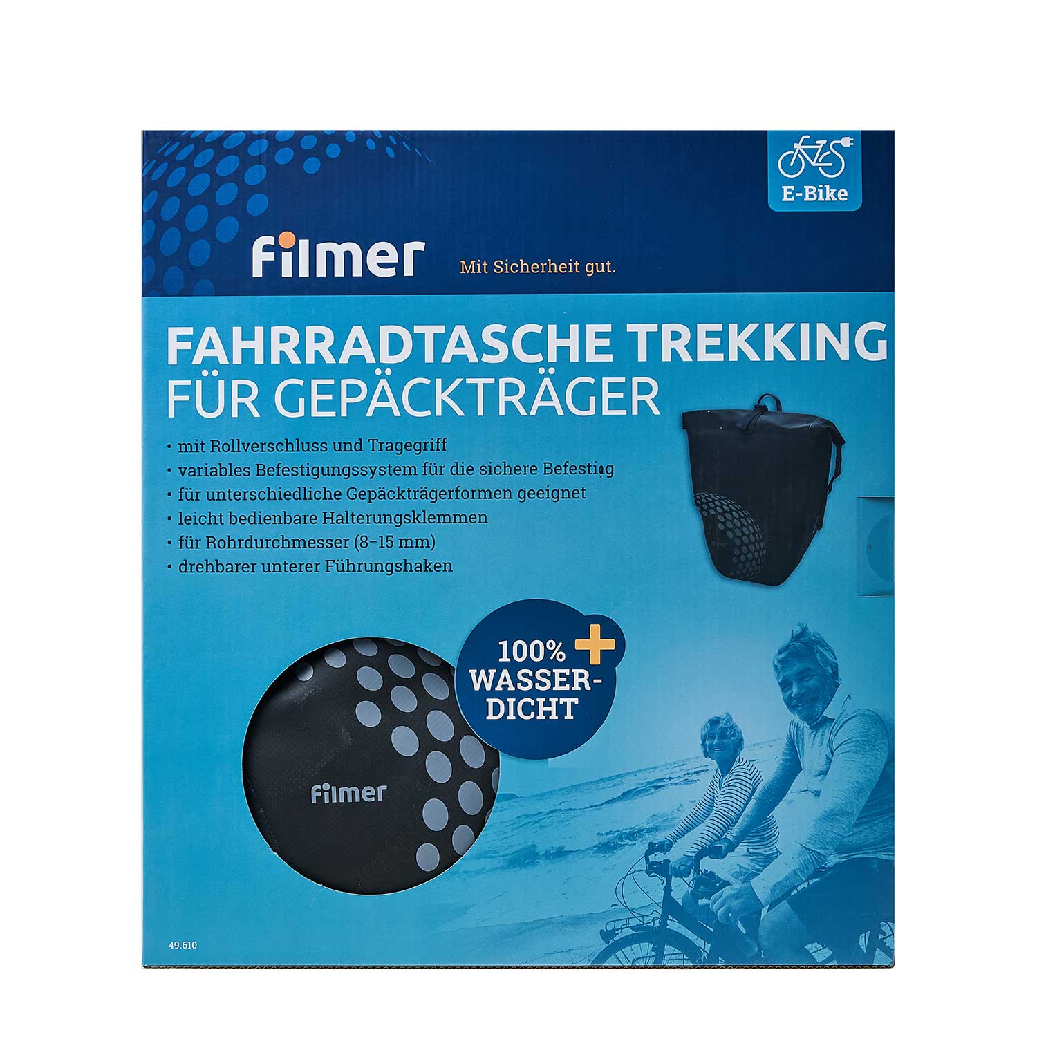 Fahrradtasche Trekking schwarz für Gepäckträger