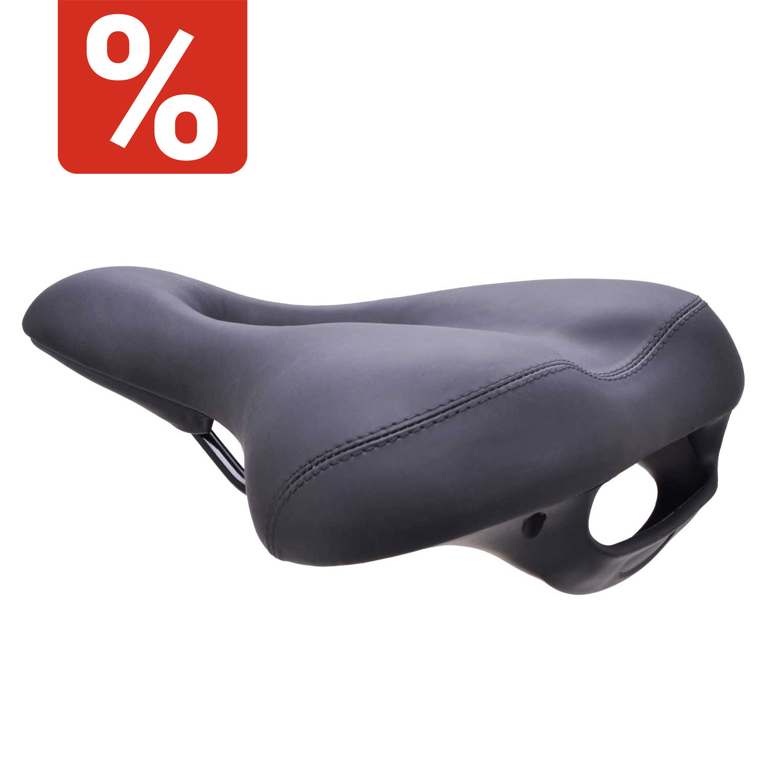 Fahrradsattel City Mem. Foam m. Griff