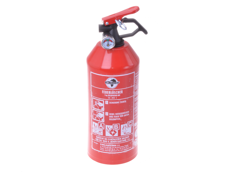 Feuerlöscher ABC 1 kg mit Halterung