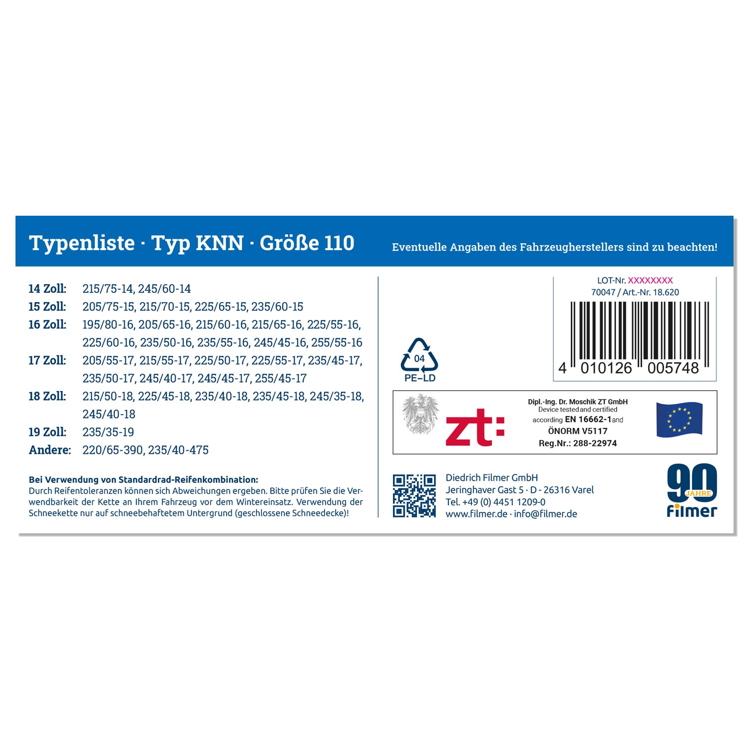 Schneekette Anti-Skid KNN 110