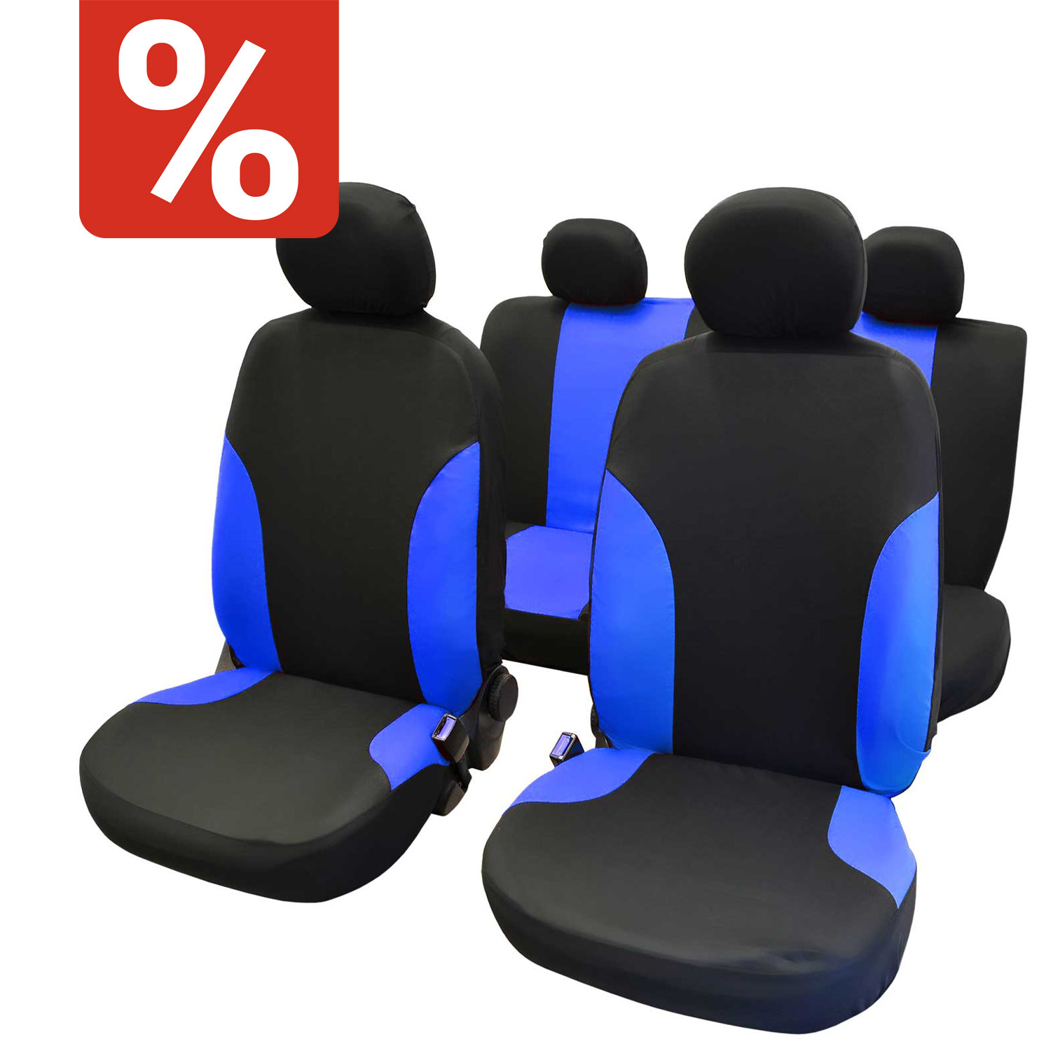 Autositzbezug-Set blau 11-tlg.