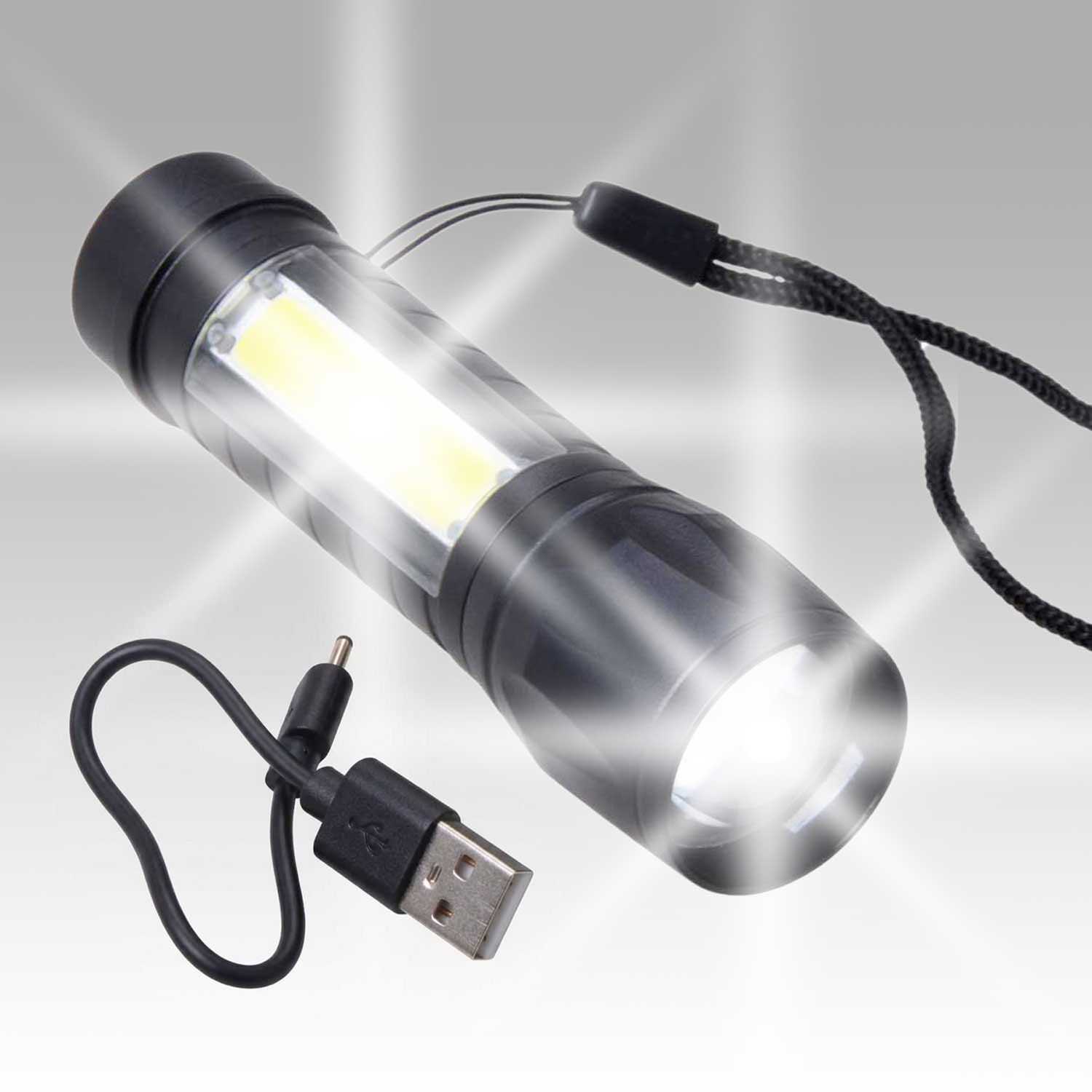 LED Taschenlampe Kompakt      mit Akku 130 Lumen