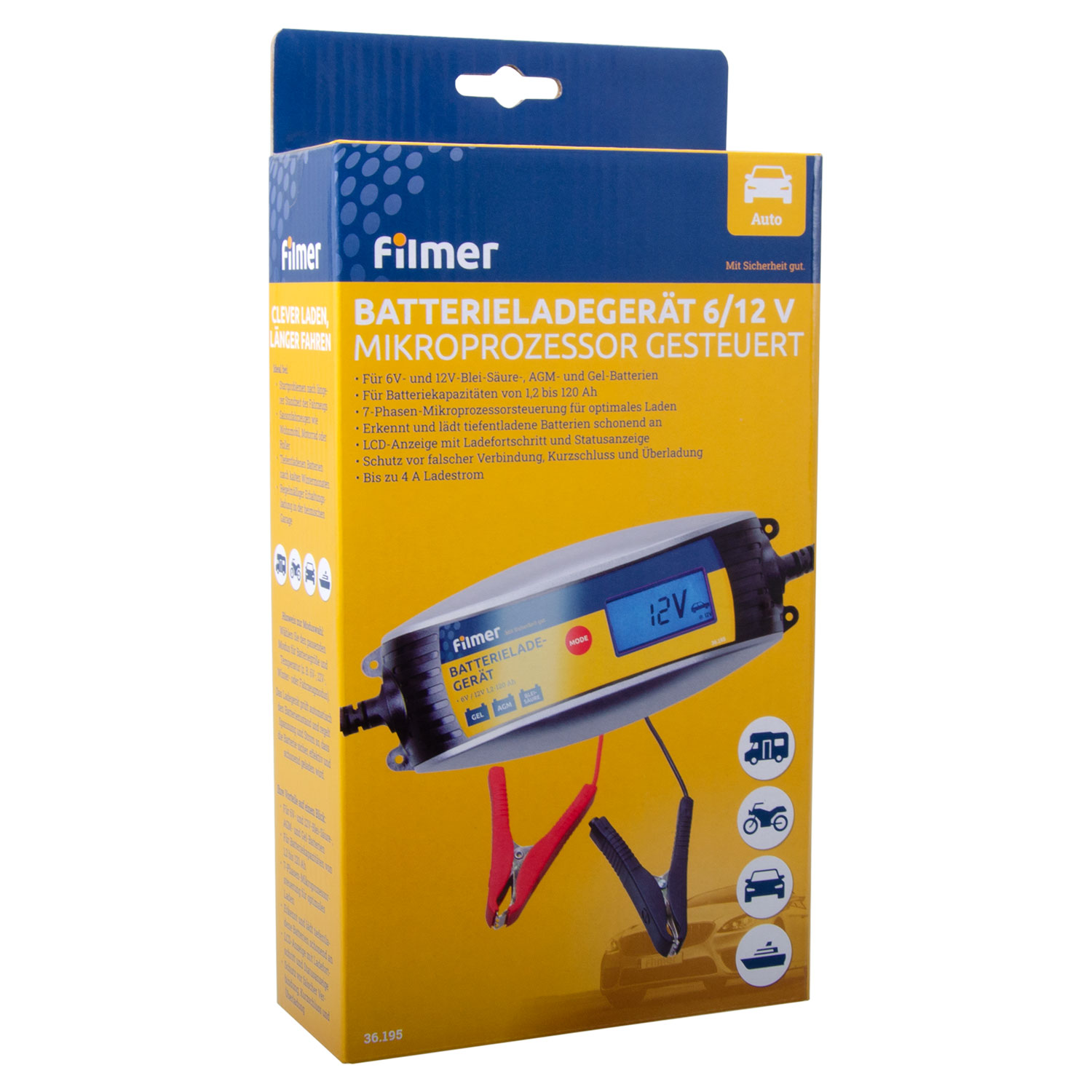 Batterieladegerät 6V/12V Microprozessor gesteuert