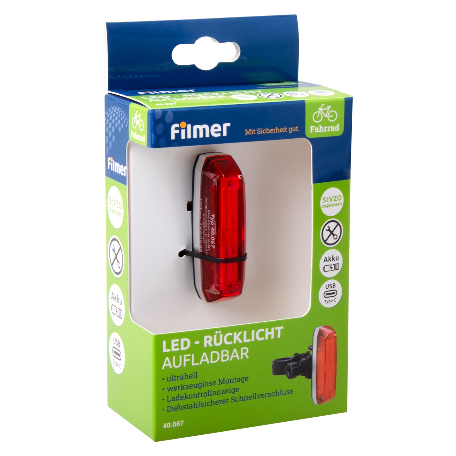 LED Rücklicht mit Akku