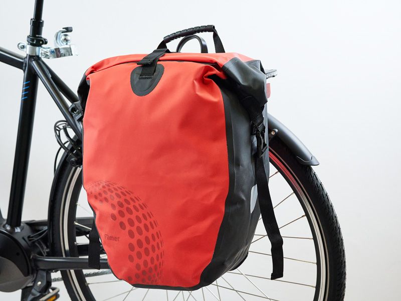 Fahrradtasche Trekking rot für Gepäckträger