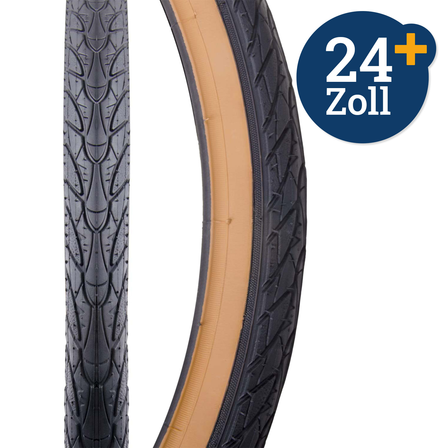 Fahrraddecke P 24x1,75 Standard schwarz/braun