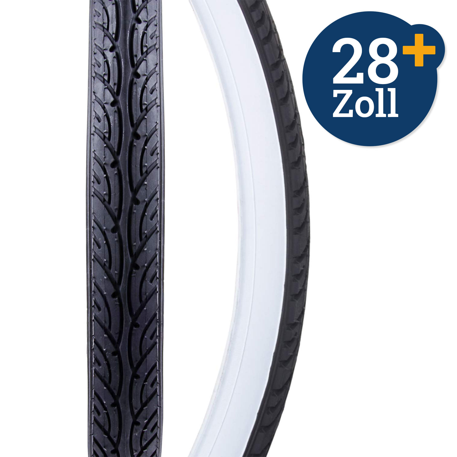 Fahrraddecke P 28x1,75 Standard schwarz/weiß