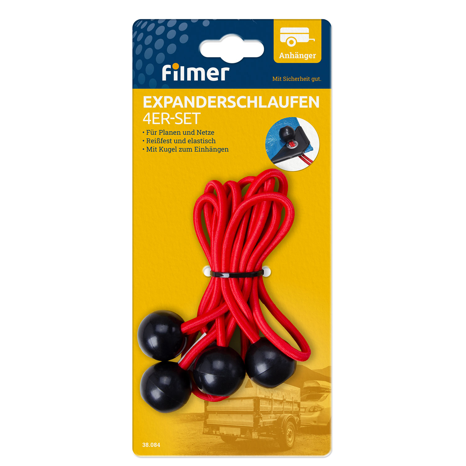 Expanderschlaufen 4er-Set mit Kugeln