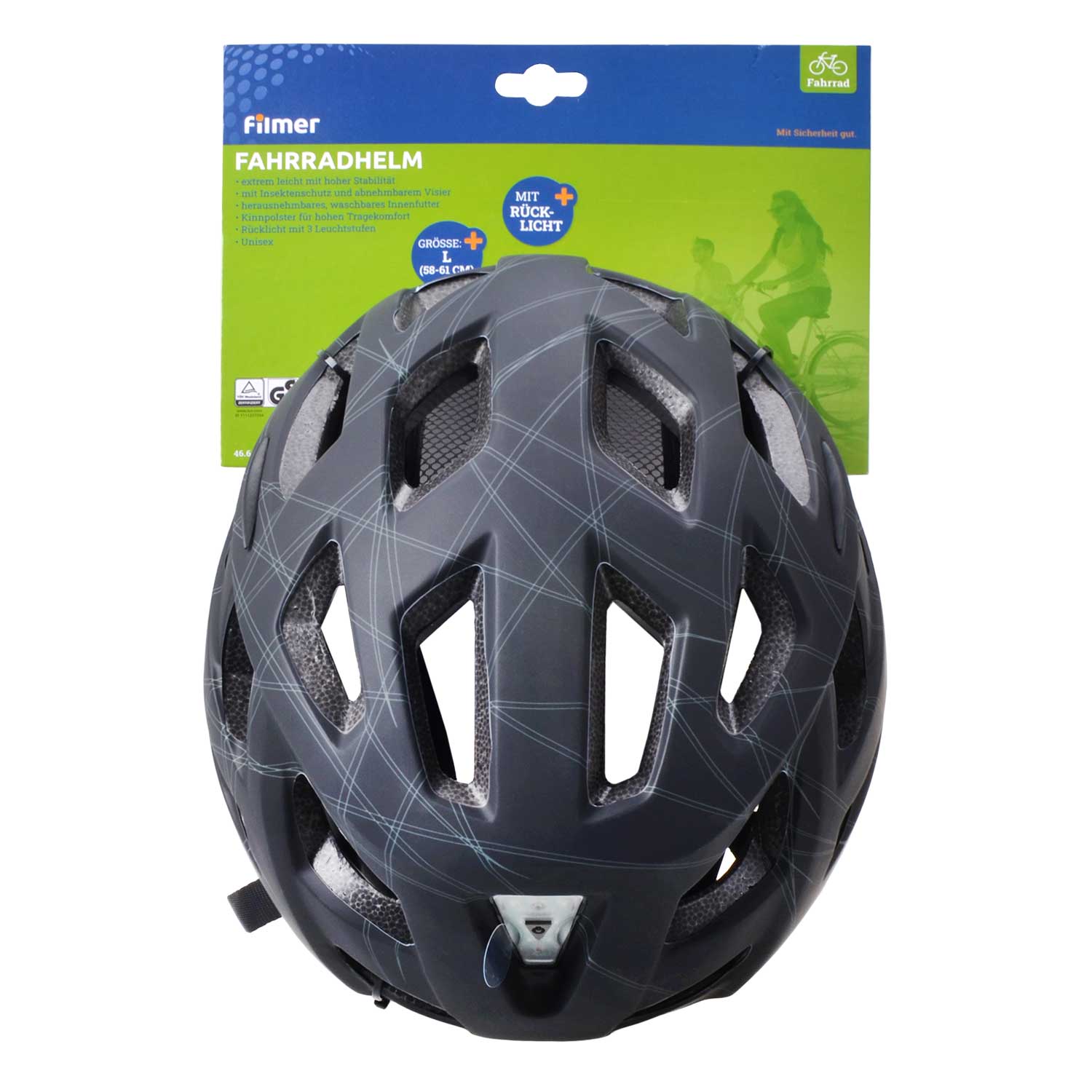 Fahrradhelm Größe L           mit Rücklicht