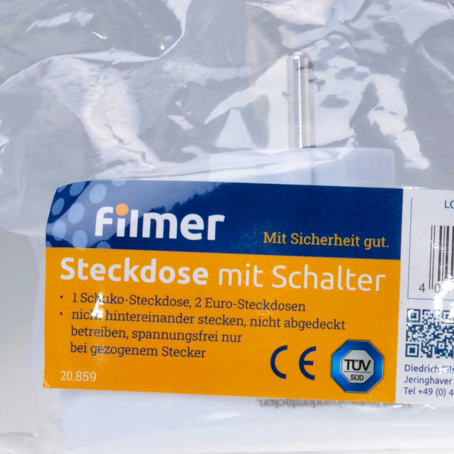 Steckdose 3-fach mit Schalter TÜV