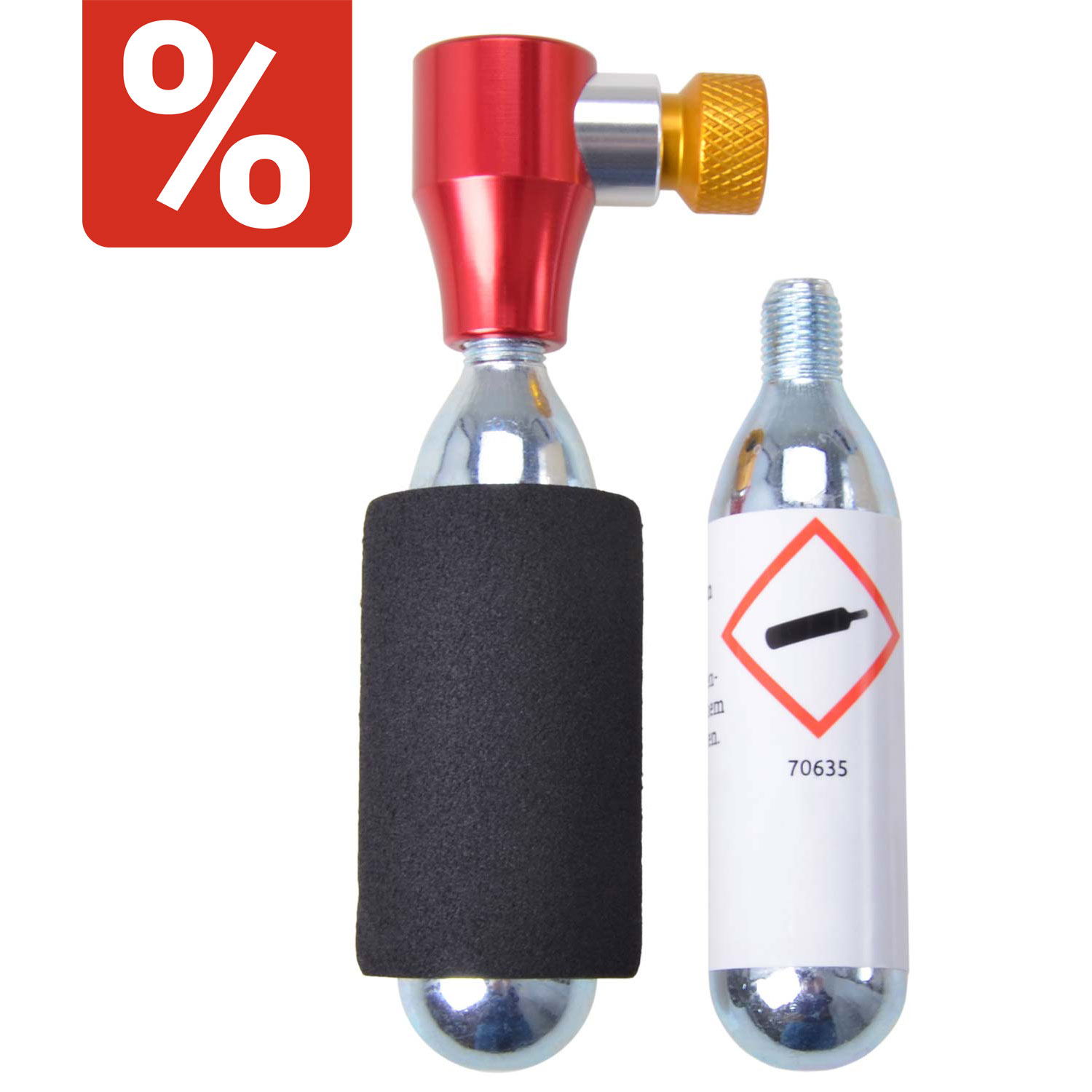 CO2-Luftpumpe mit Ersatzkartusche