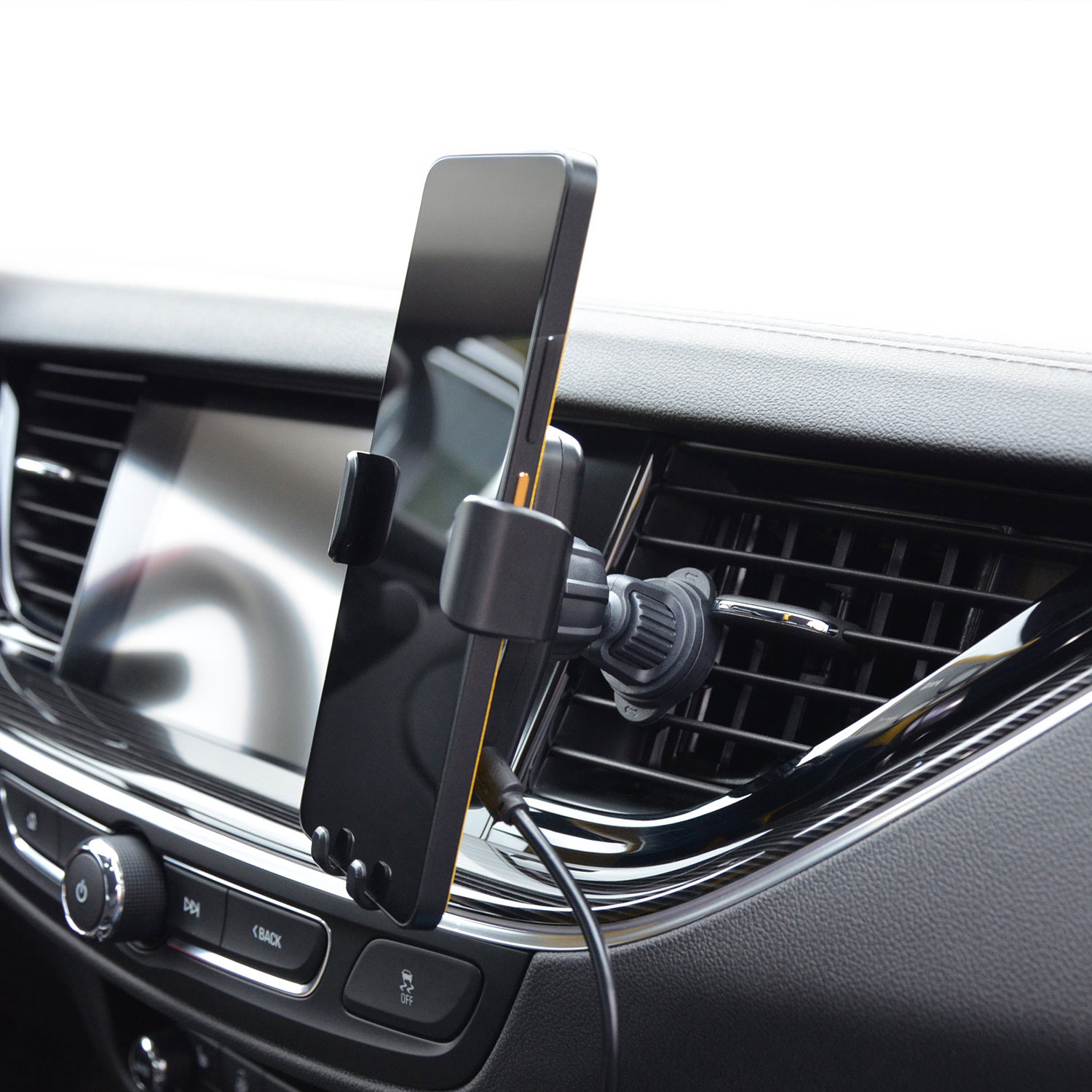 Smartphone-Halter mit         Induktionsladung