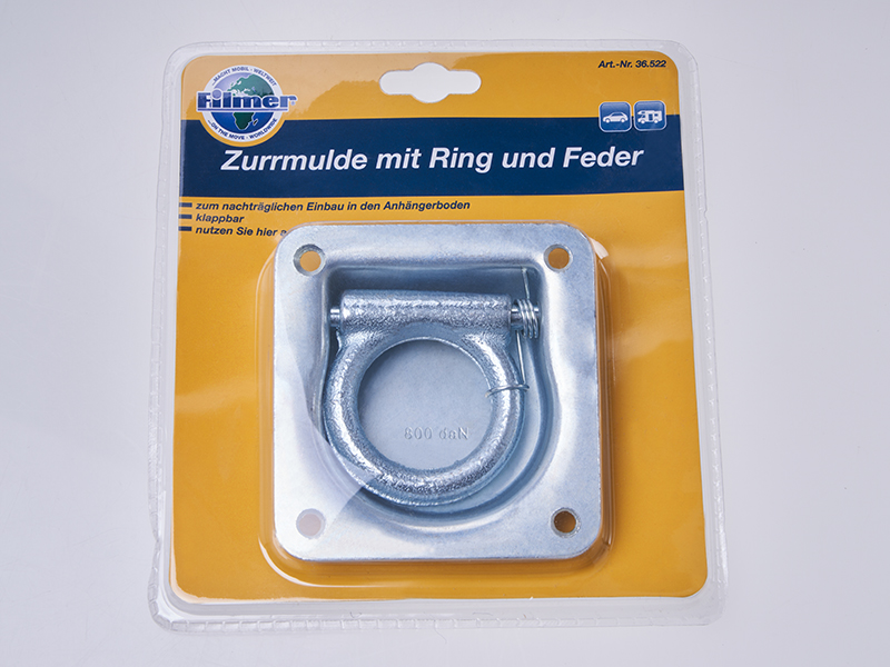 Zurrmulde mit Ring und Feder