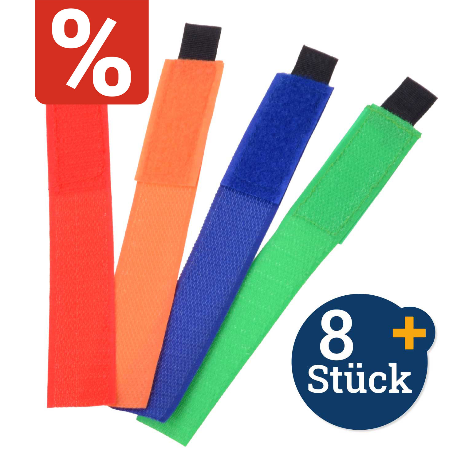 Kabel-Klettbänder-Set 8-teilig