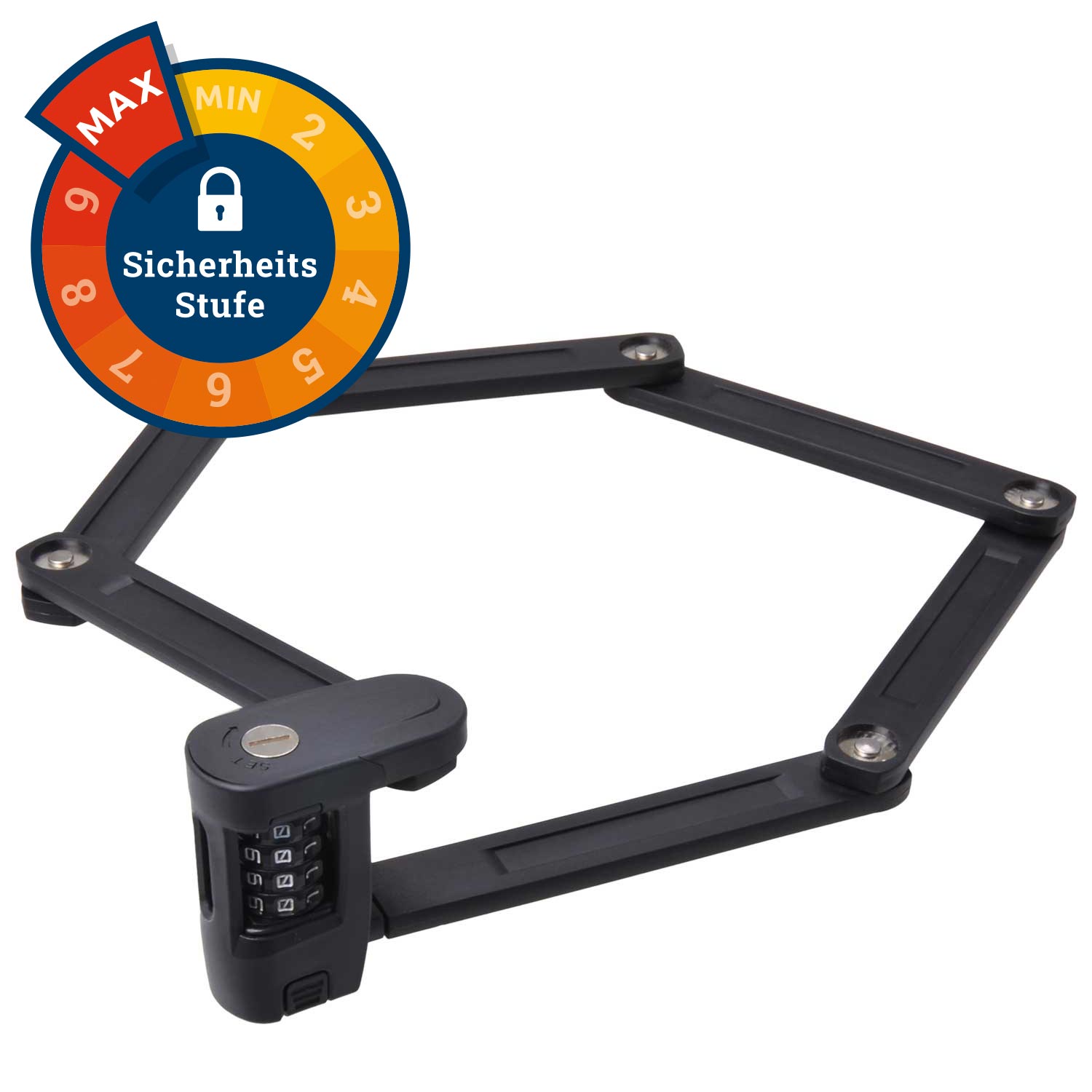 Faltschloss mit               Zahlenkombination