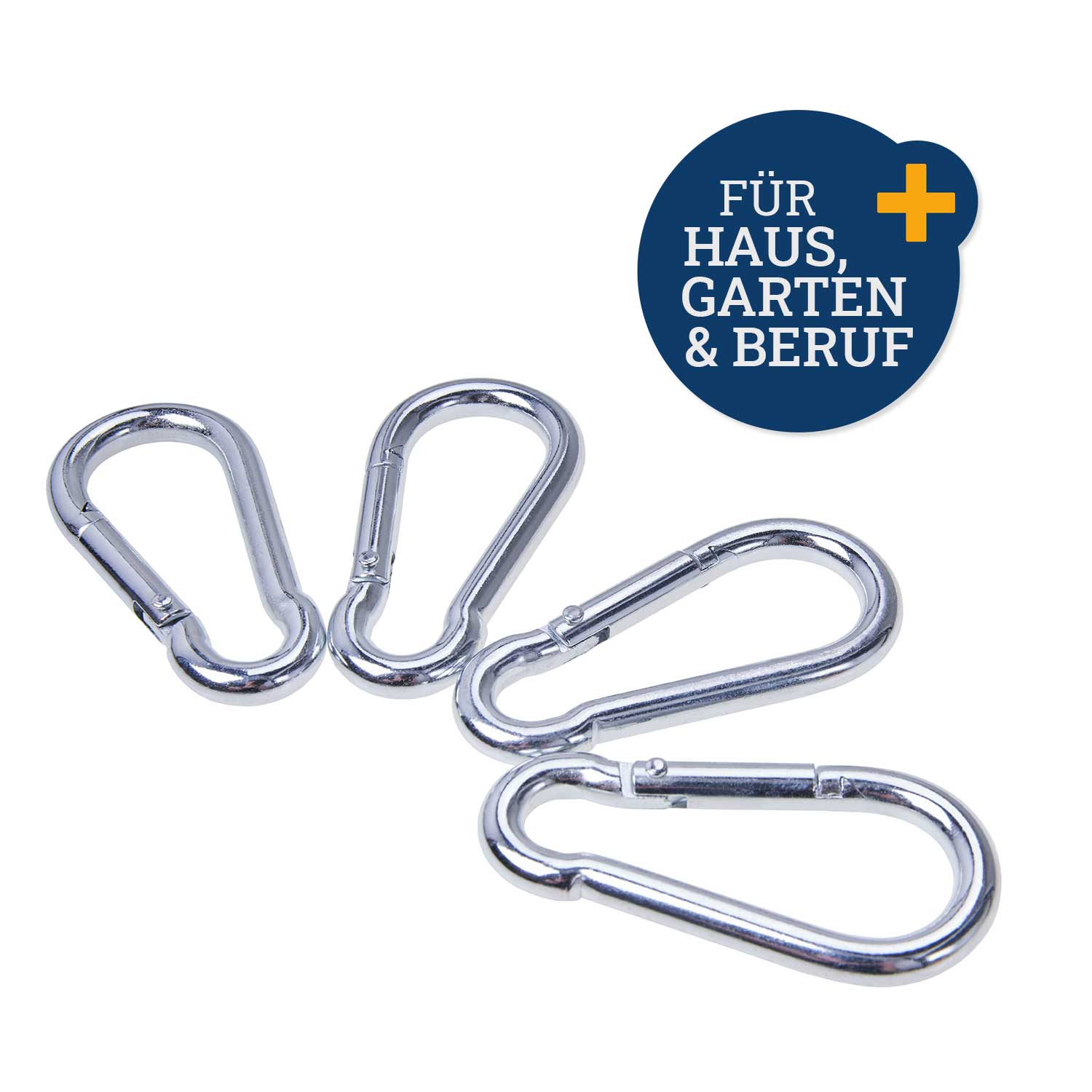 Karabinerhaken 4er-Set 8 x 8