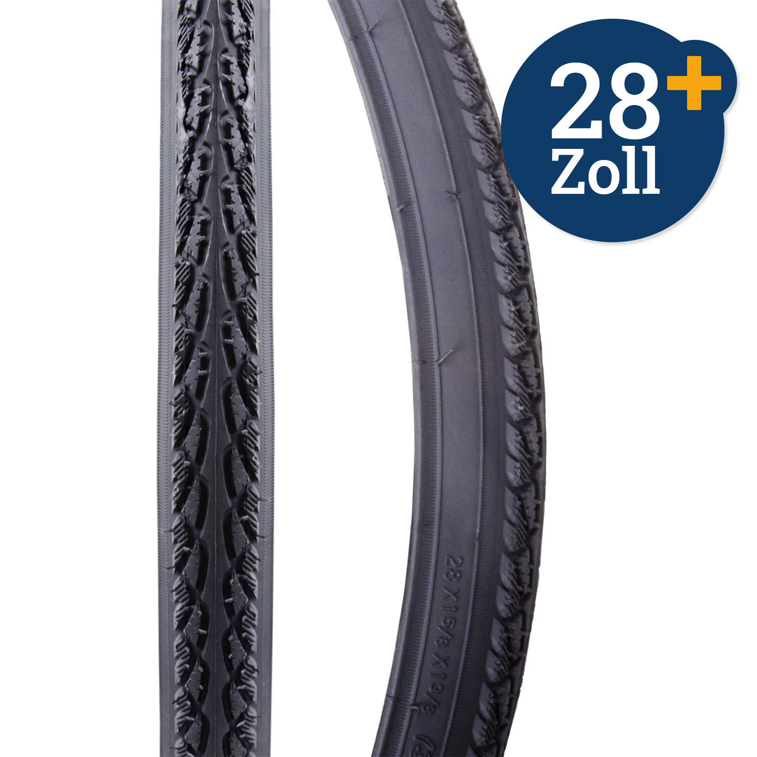 Fahrraddecke P 28x1 5/8x1 3/8 Standard schwarz