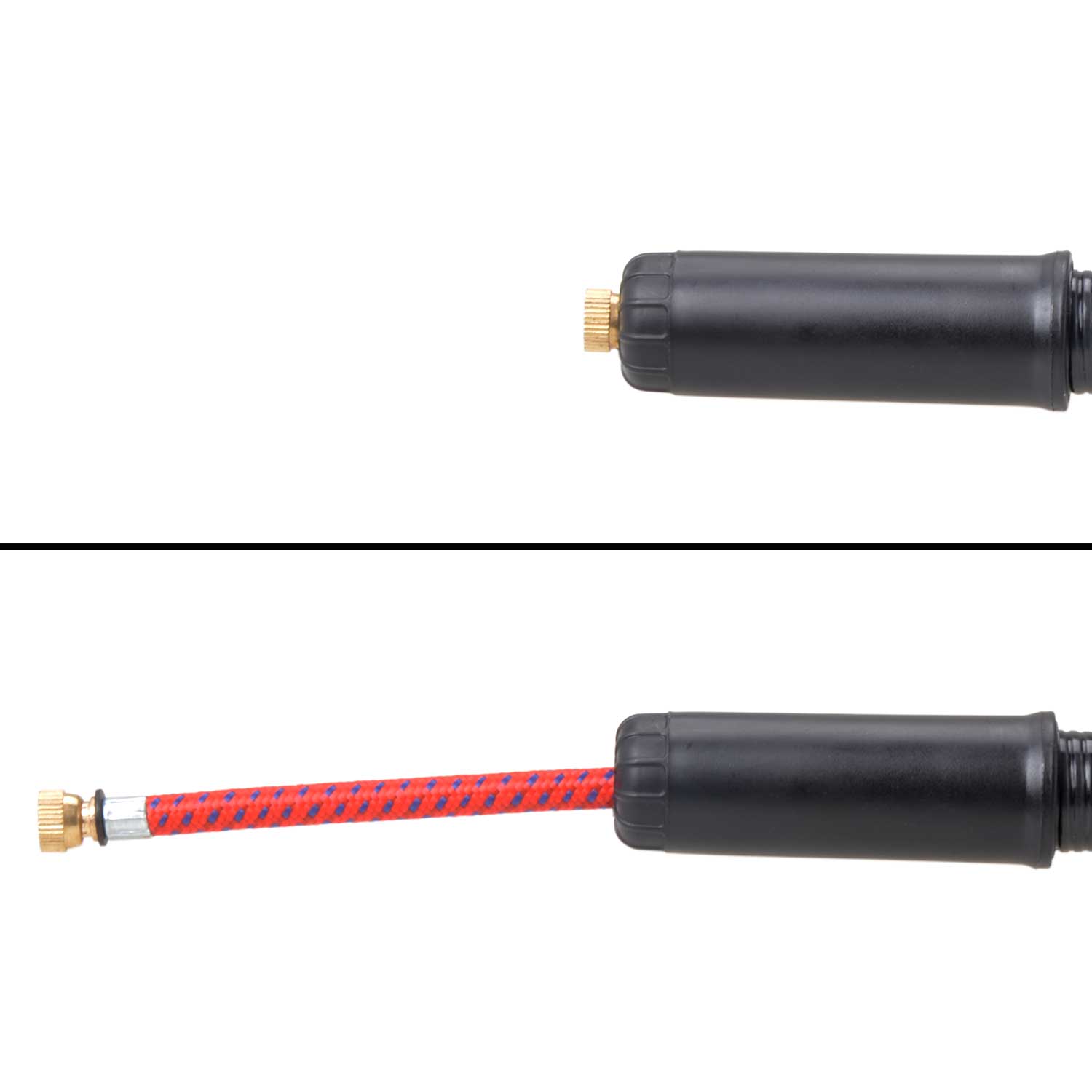 Handluftpumpe mit ausziehbarem Schlauch