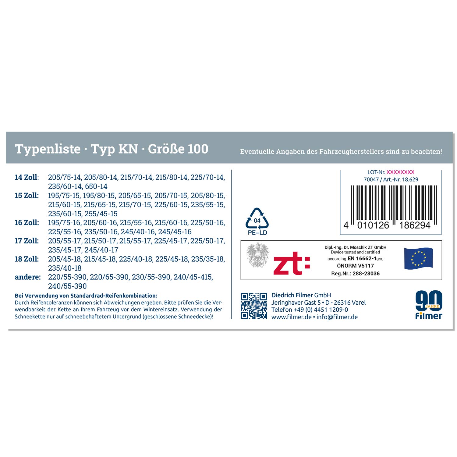 Schneekette Super-Gripp KN 100