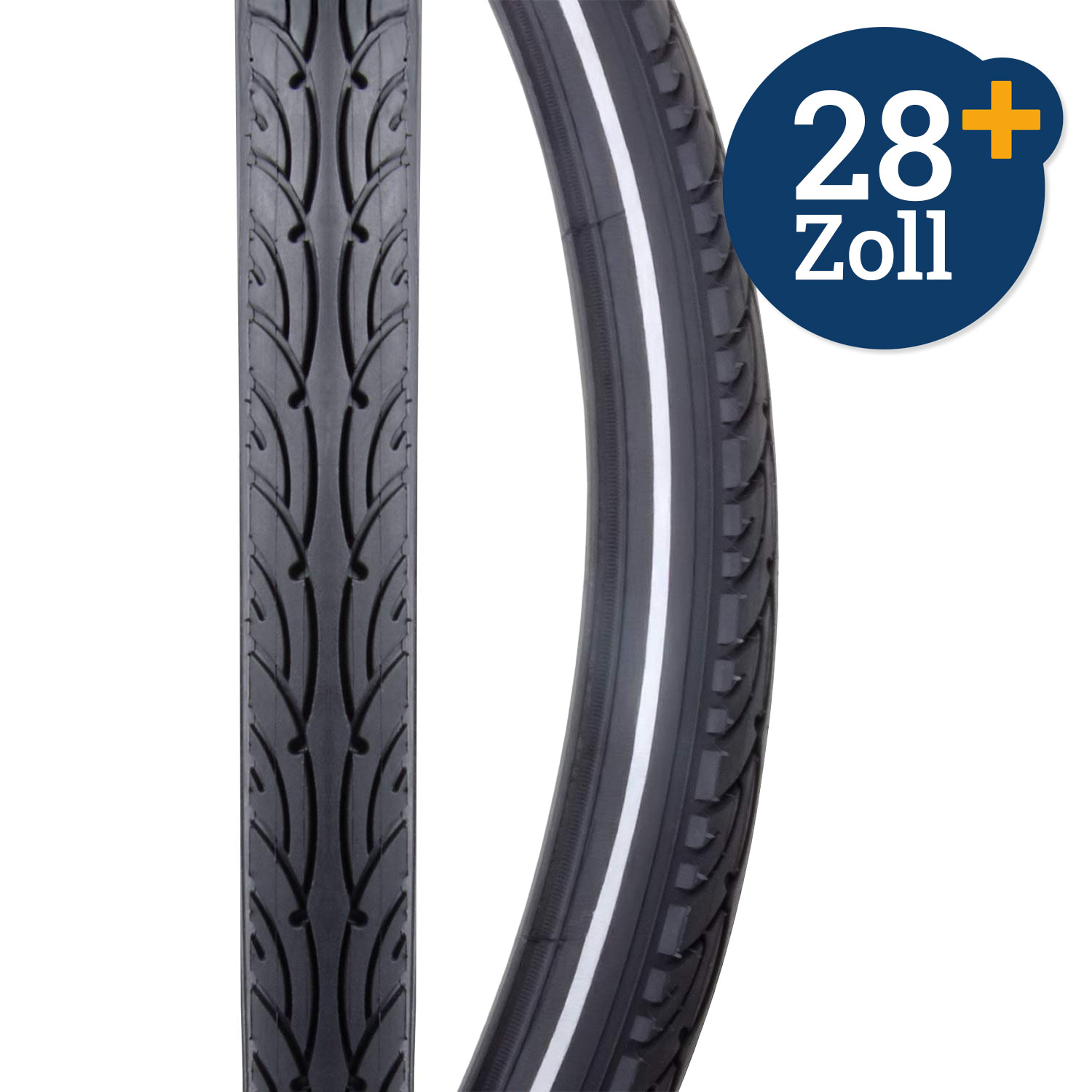 Fahrraddecke P 28x1,75 Reflektorstreifen Standard schwarz