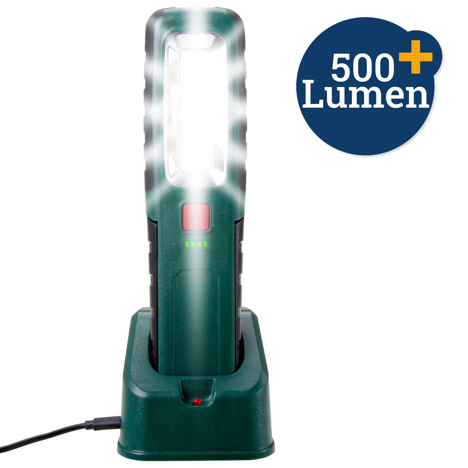 LED Arbeitsleuchte mit         Ladestation