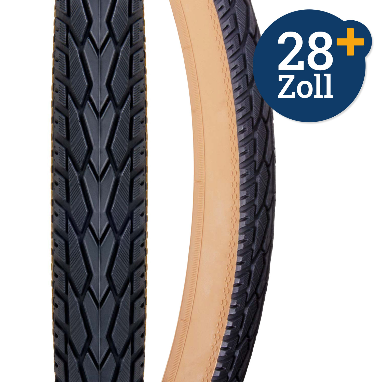 Fahrraddecke P 28x1,75 Standard  schwarz/braun