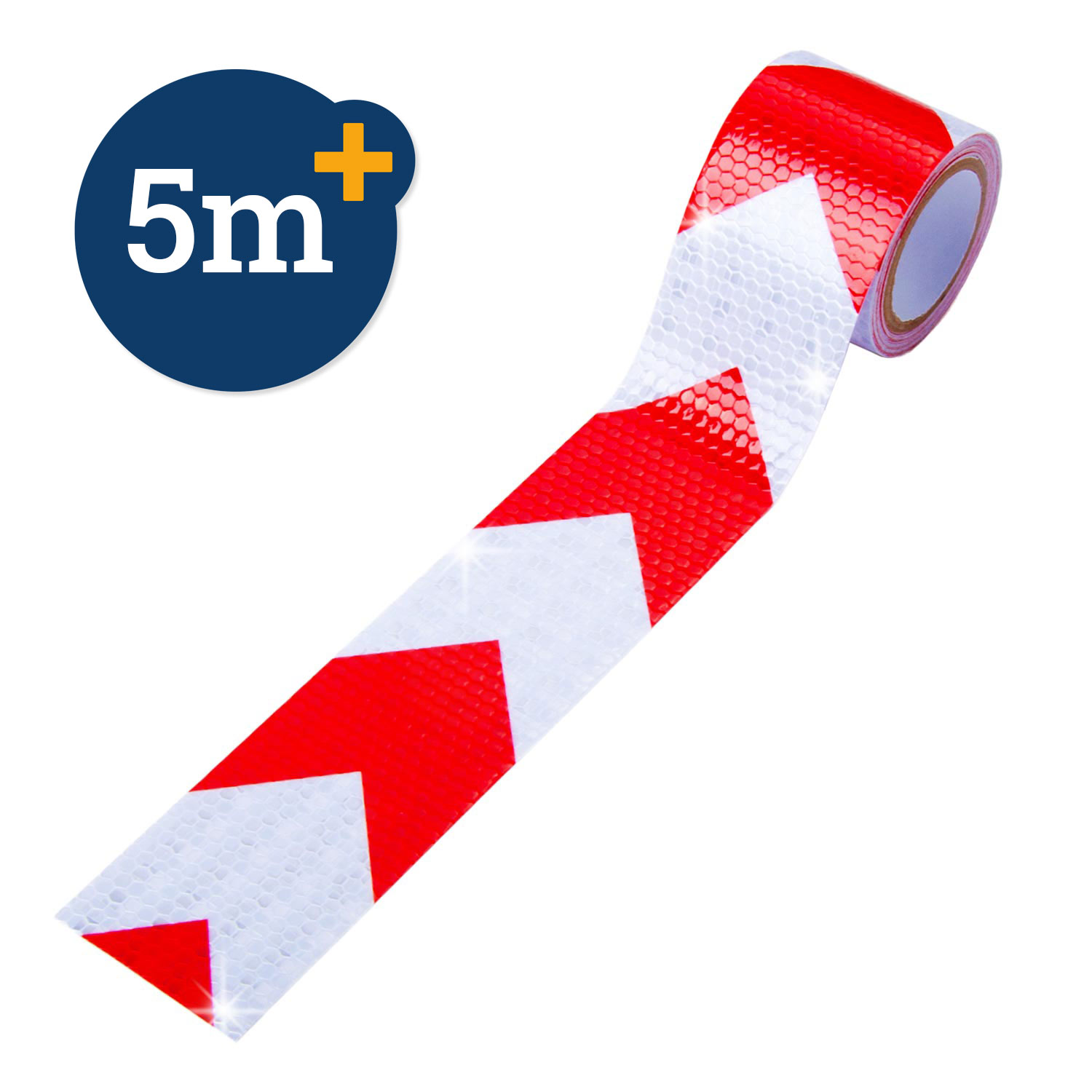 Reflektorband rot/weiß        selbstklebend