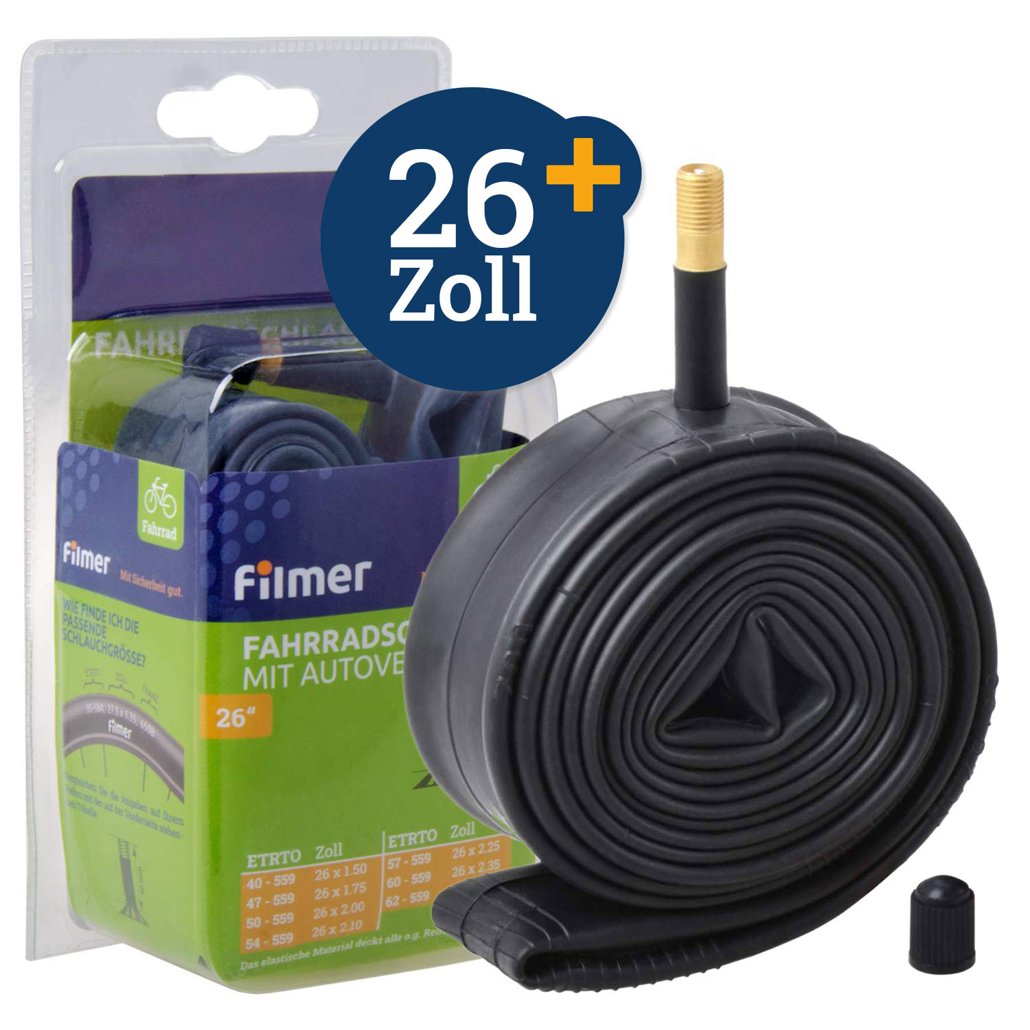 DB Fahrradschlauch 26 Zoll    Autoventil