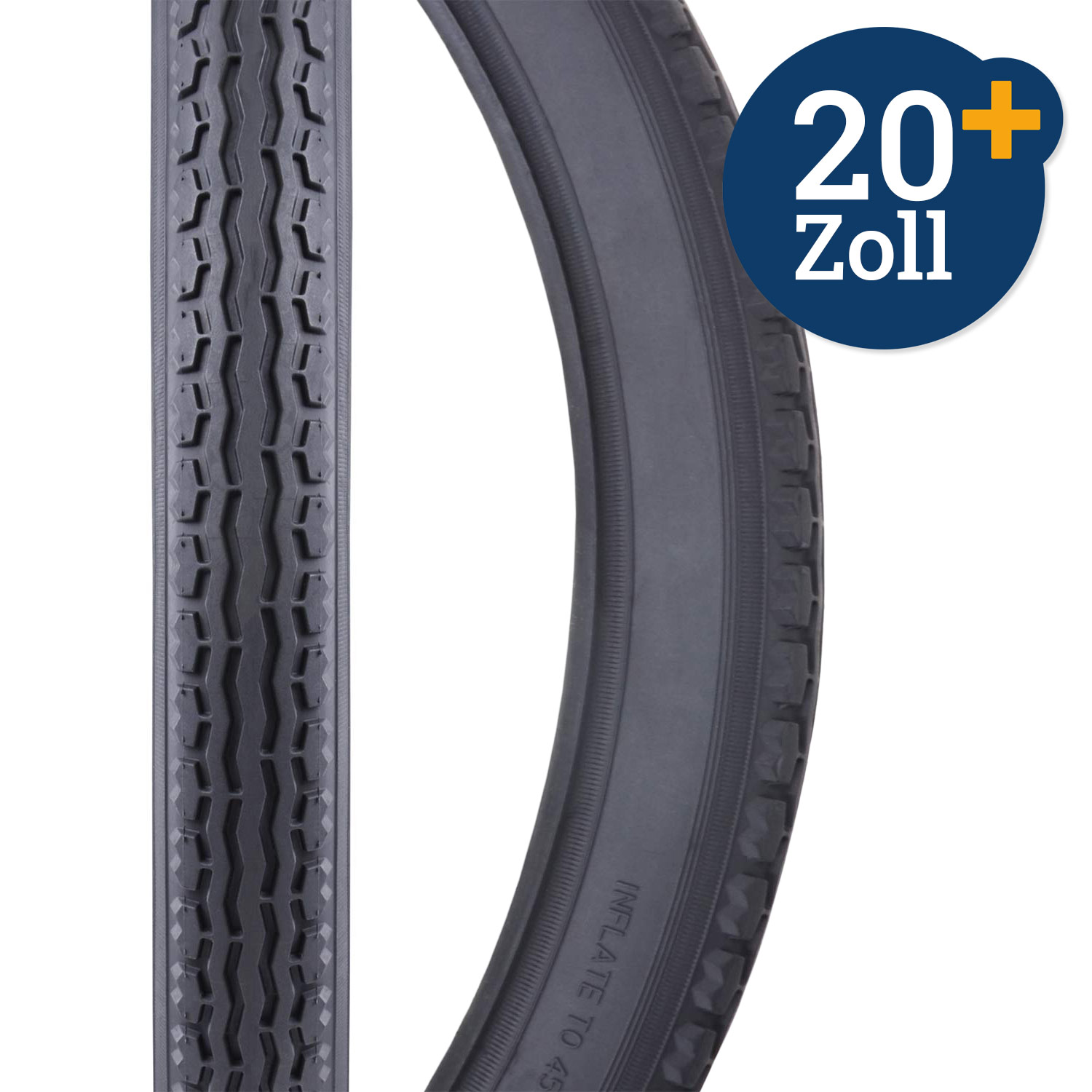 Fahrraddecke P 20x1,75 Standard schwarz