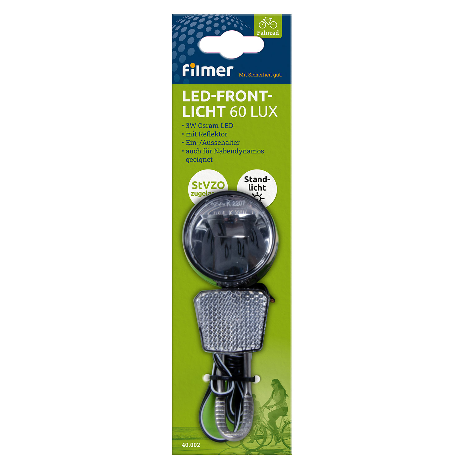 LED-Frontlicht 60 LUX