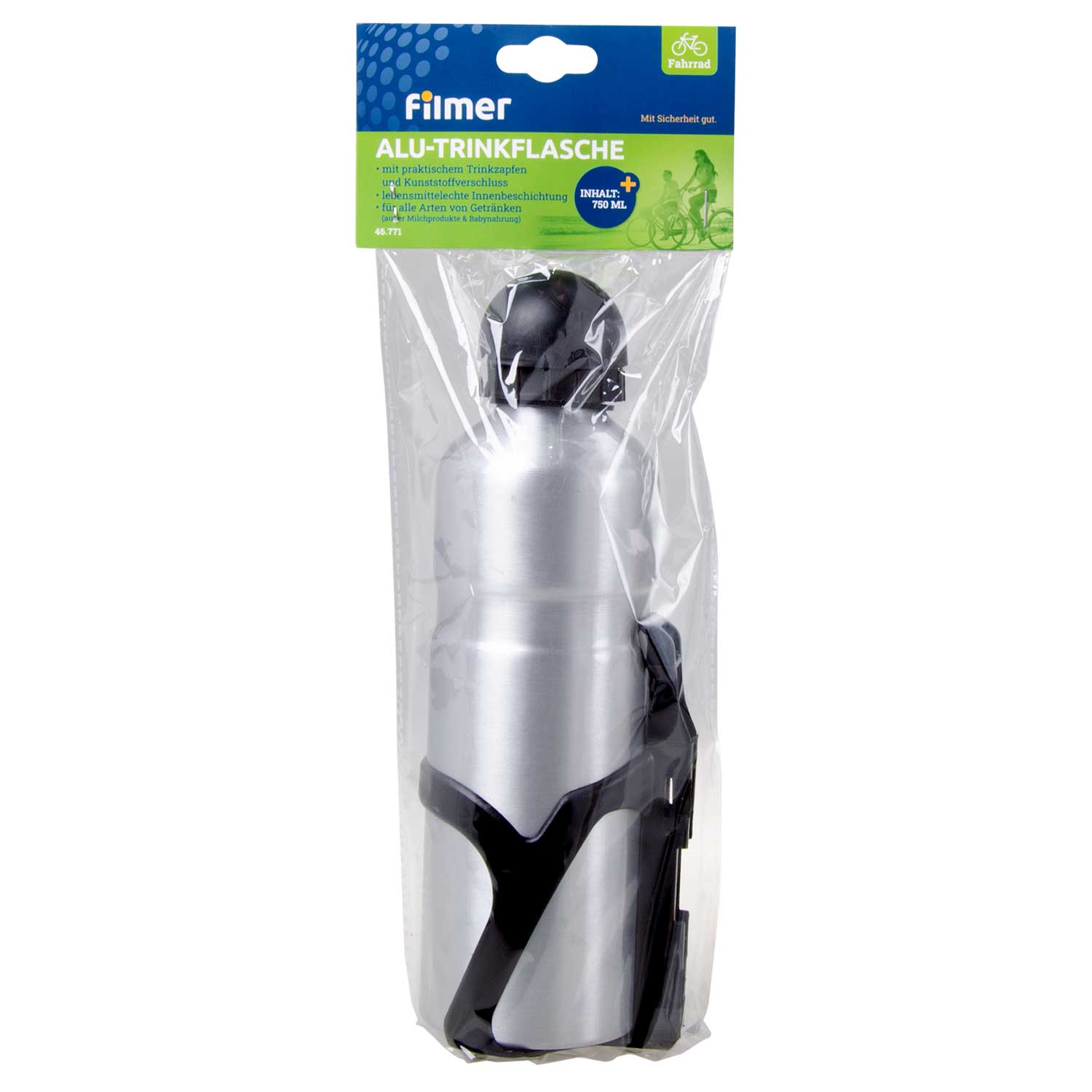 Trinkflasche 750 ml Aluminium