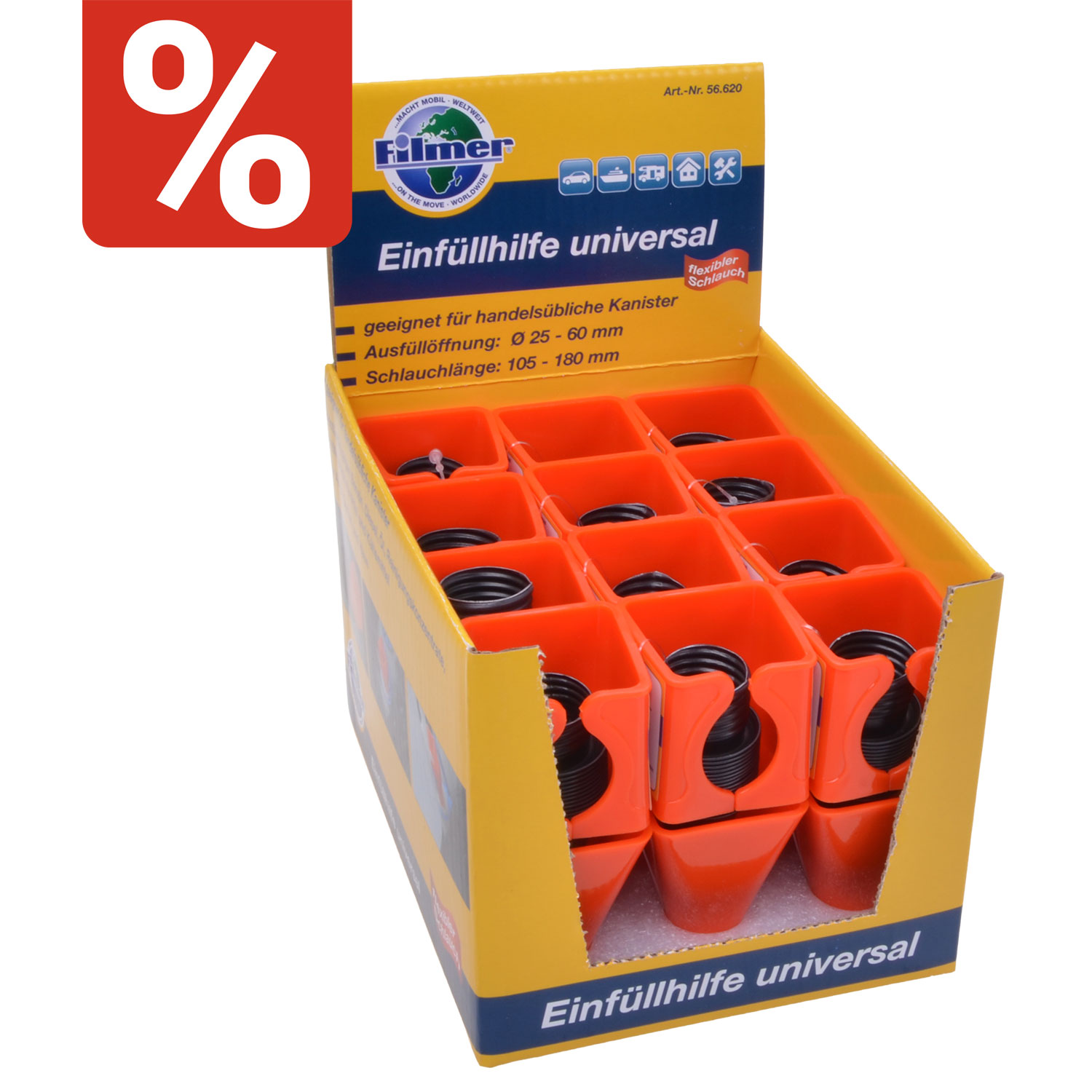 Einfüllhilfe universal im 12er Display