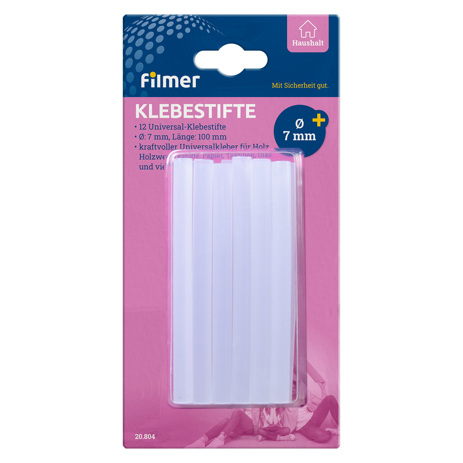 Klebestifte 7 mm, 12er,       für Heißklebepistole Akku 20 W