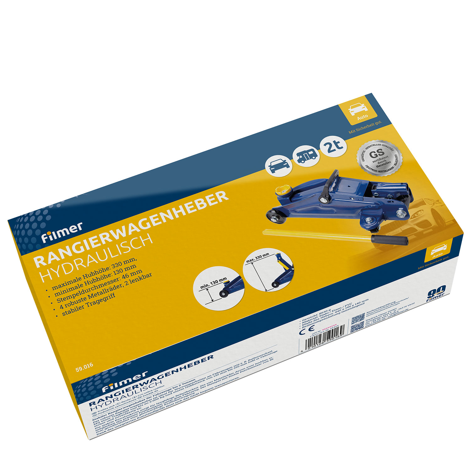 Rangierwagenheber 2 t