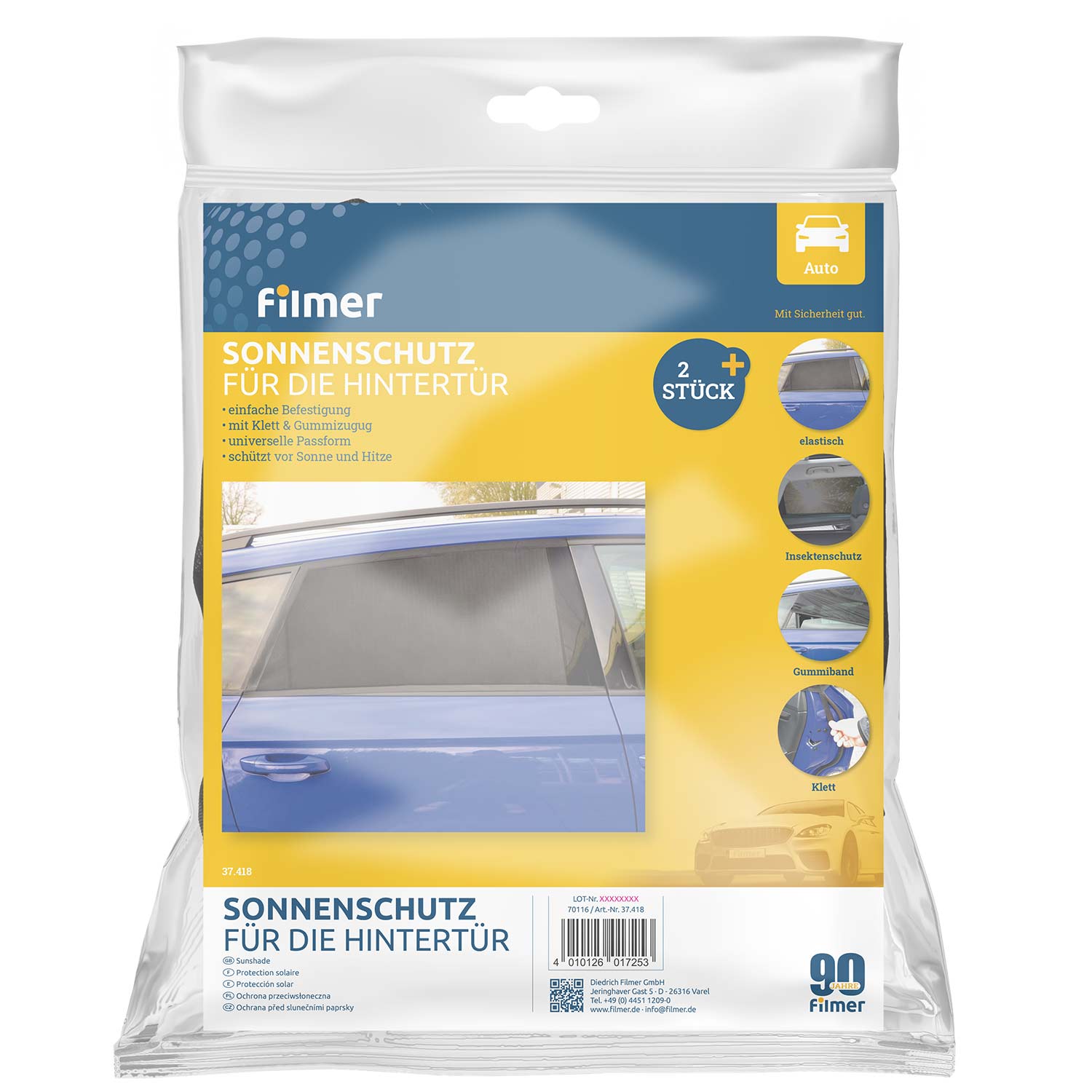 Sonnenschutz für die HintertürInsektensch. b.geöffn. Fenster